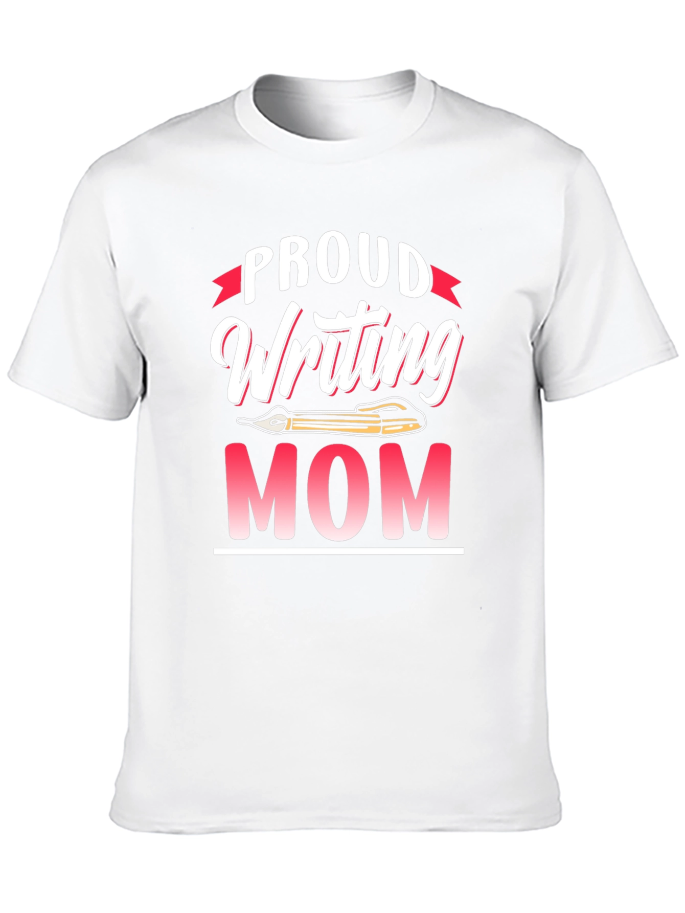 Black Proud Writing Mom T-Shirt - Novelty Tee view 10