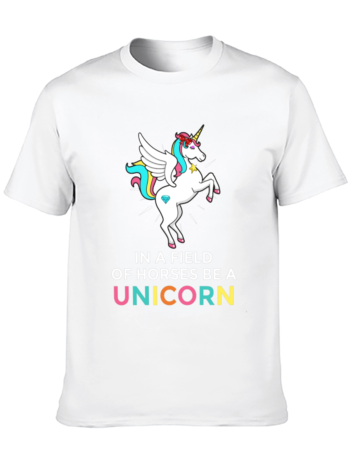 Black Be a Unicorn Graphic T-Shirt view 10