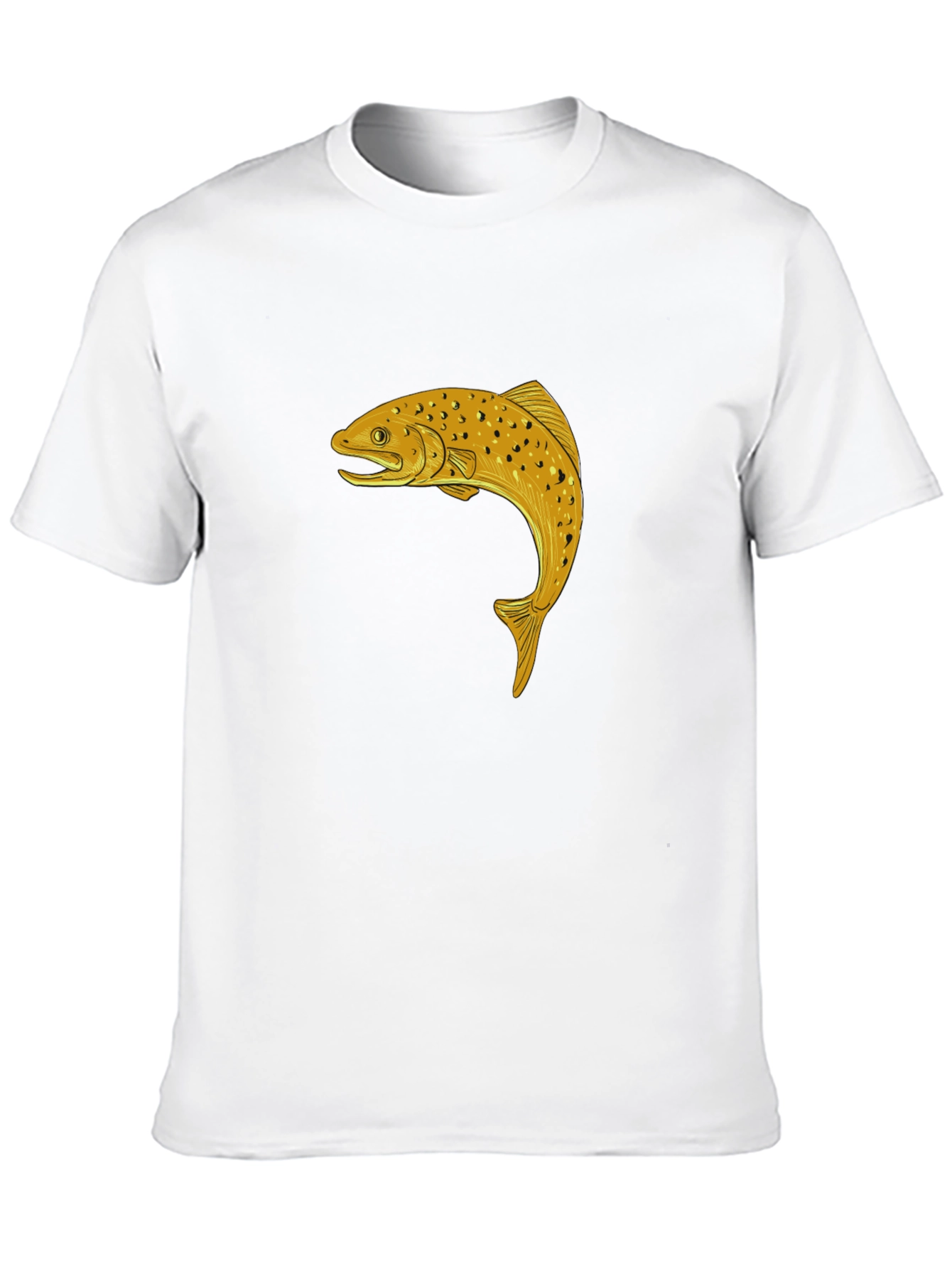 Black Trout Graphic Tee - Black Cotton T-Shirt view 10
