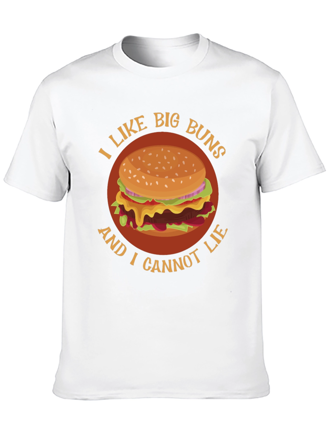 Black I Like Big Buns Funny Hamburger Graphic T-Shirt view 10