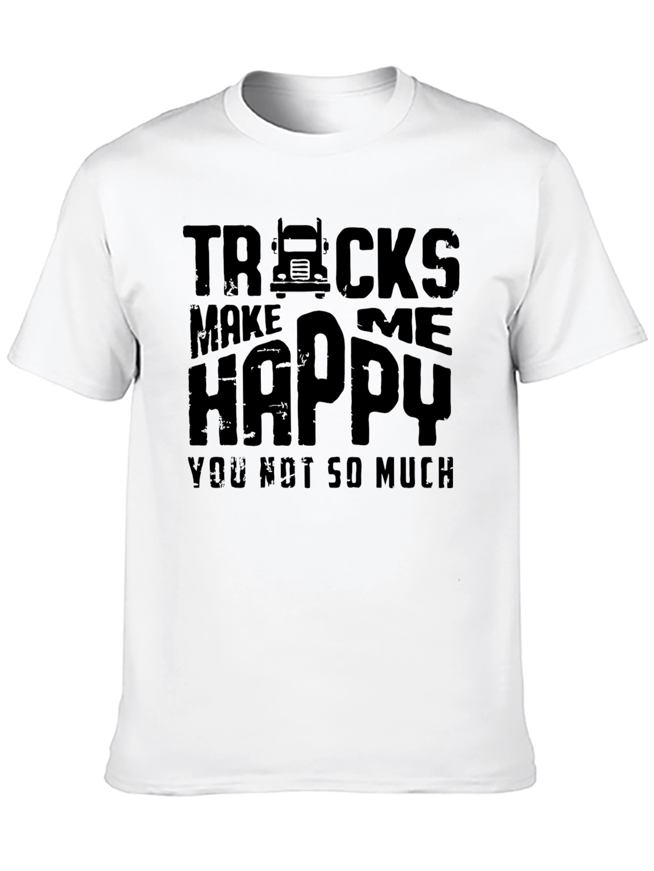 Black Trucks Make Me Happy Graphic Tee view 10