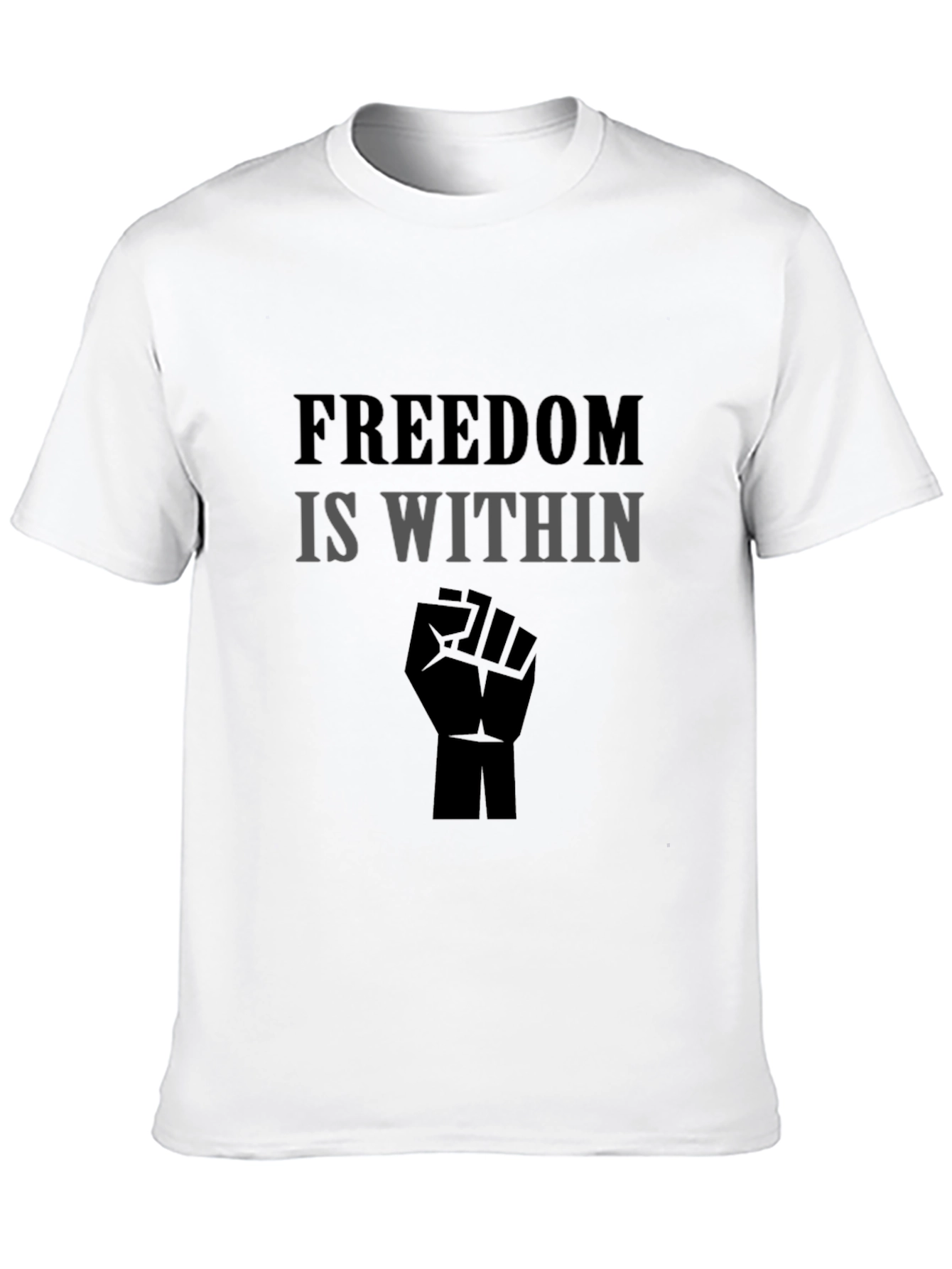 Black Freedom Within Black T-Shirt view 10