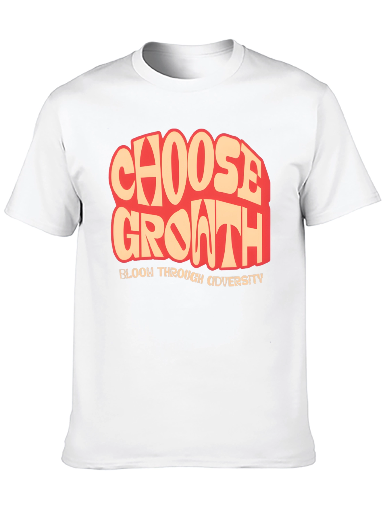 Black Choose Growth T-Shirt: Bloom Through Adversity, Black view 10