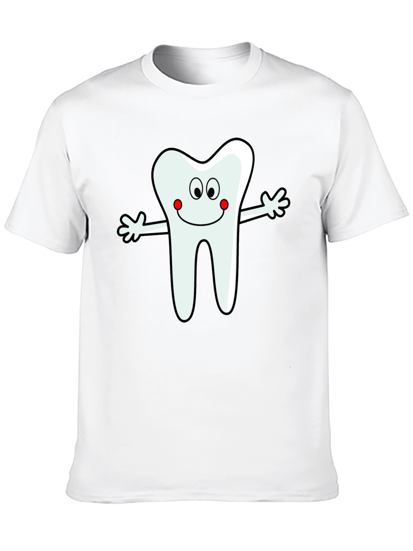 Black Tooth Cartoon Graphic T-Shirt view 10