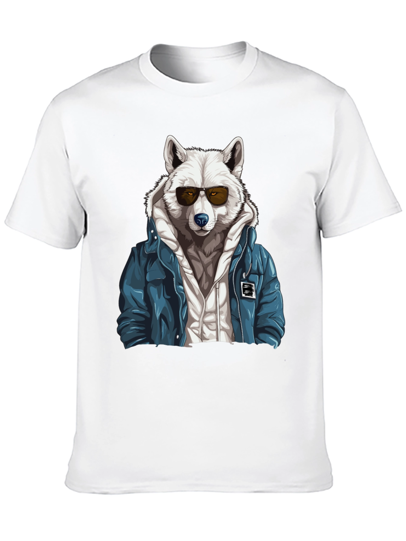 Black Cool Wolf Graphic Tee - Streetwear Style view 10