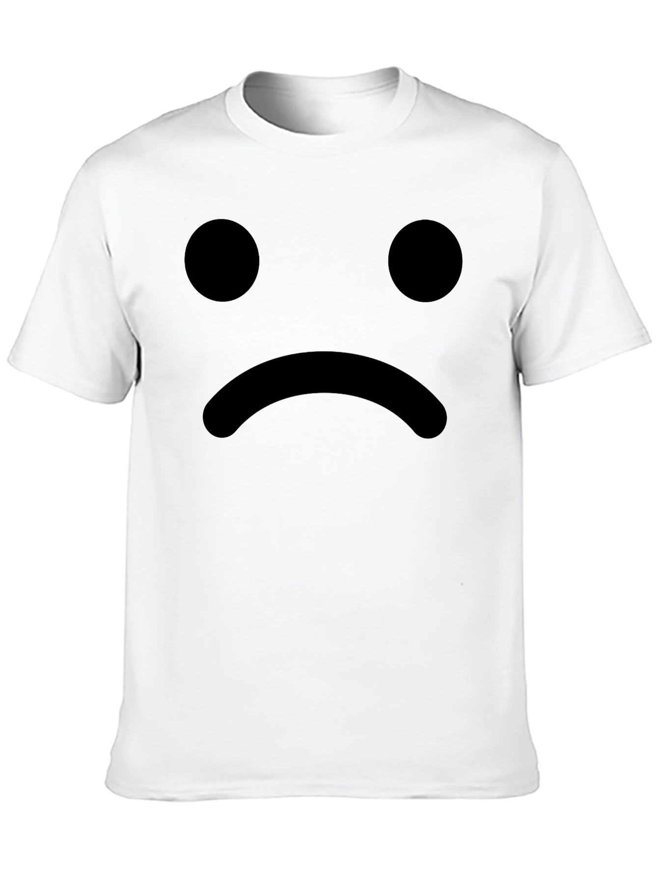 Black Sad Face Graphic Tee - Black Cotton Comfort view 10