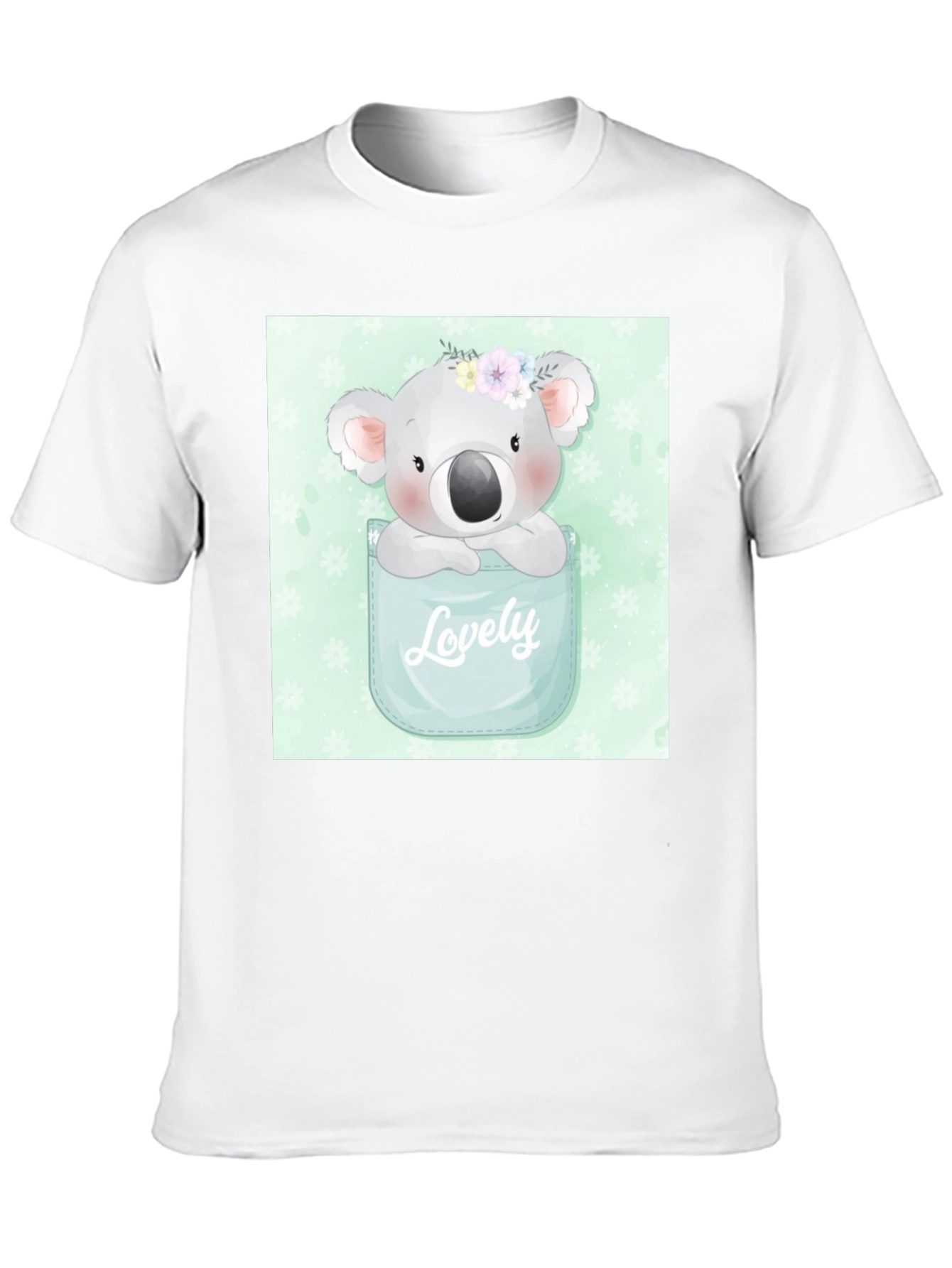 Black Koala 'Lovely' Pocket T-Shirt - Adorable Graphic Tee view 10
