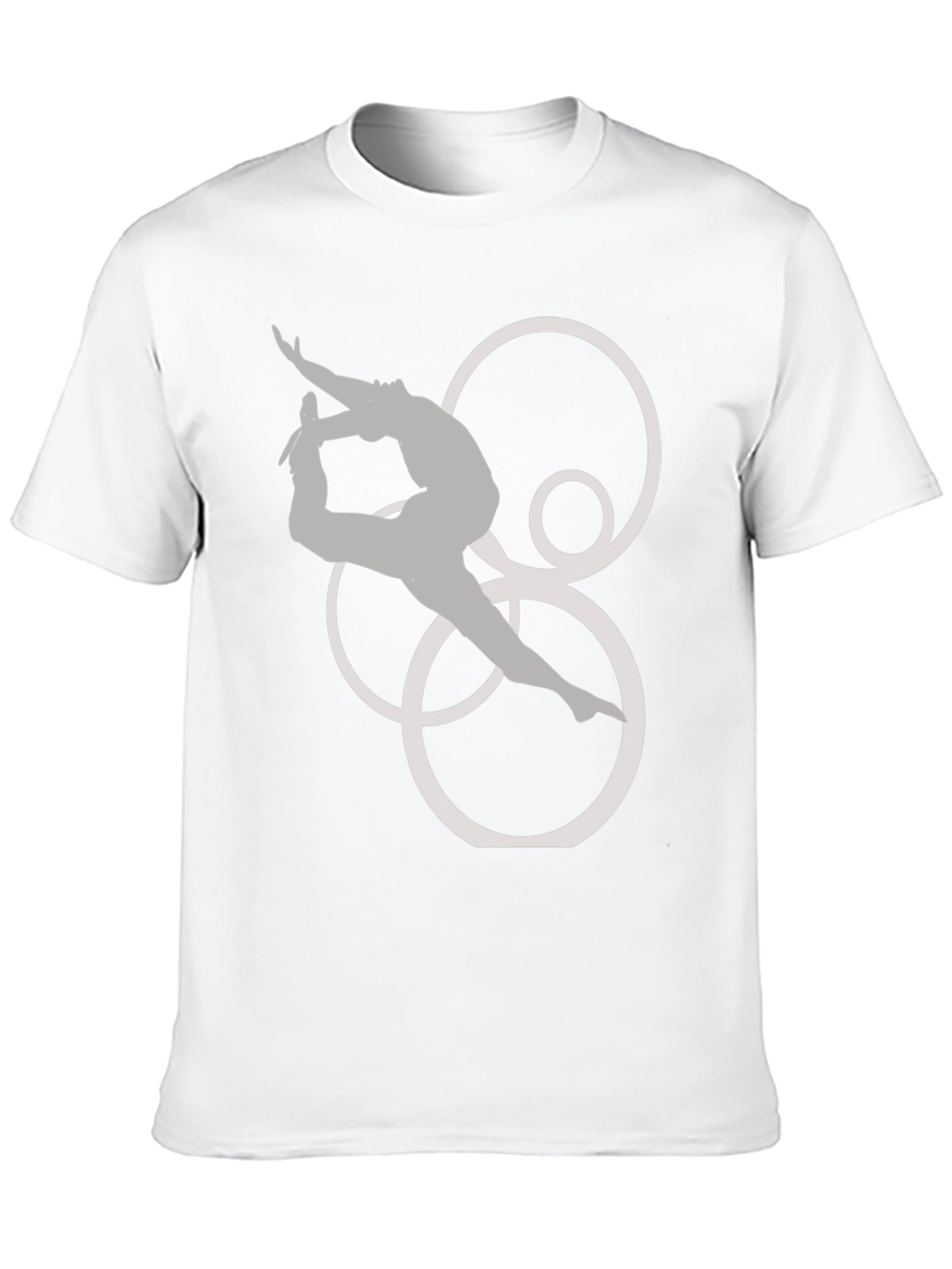 Black Gymnast T-Shirt - Artistic Circles Design view 10