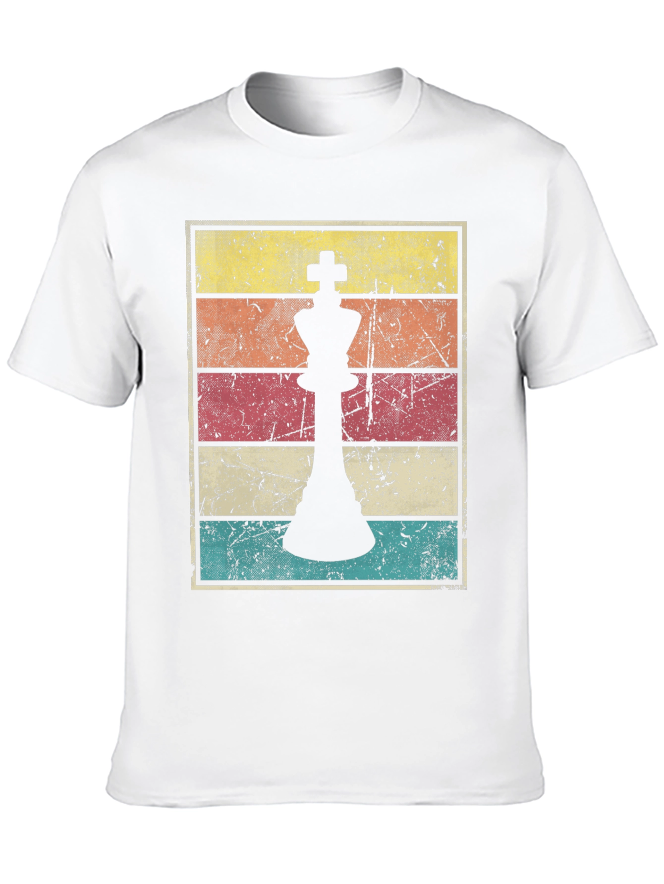Black Retro Chess King T-Shirt - Vintage Style Tee view 10