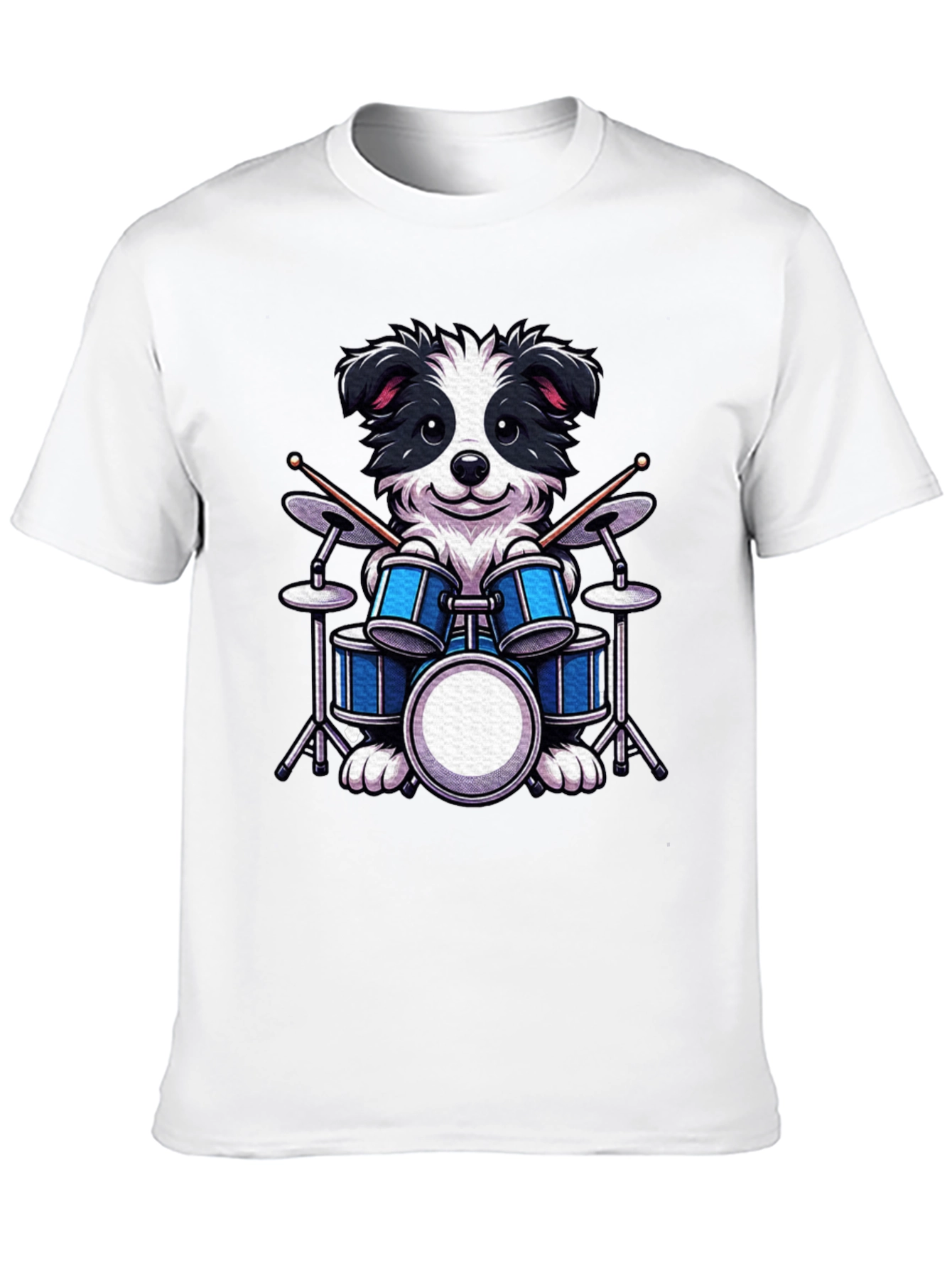 Black Drummer Dog T-Shirt - Black view 10