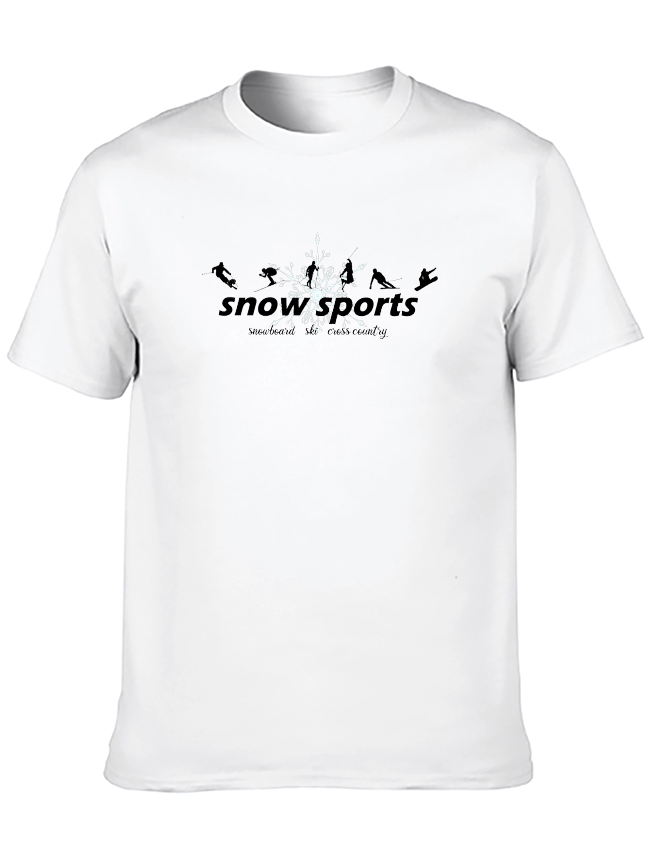 Black Snowsports Snowflake Tee - Winter Sports Apparel view 10