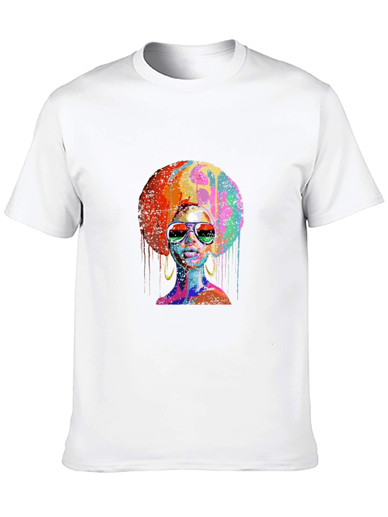 Black Afro Woman Graphic Tee - Vivid Colors view 10
