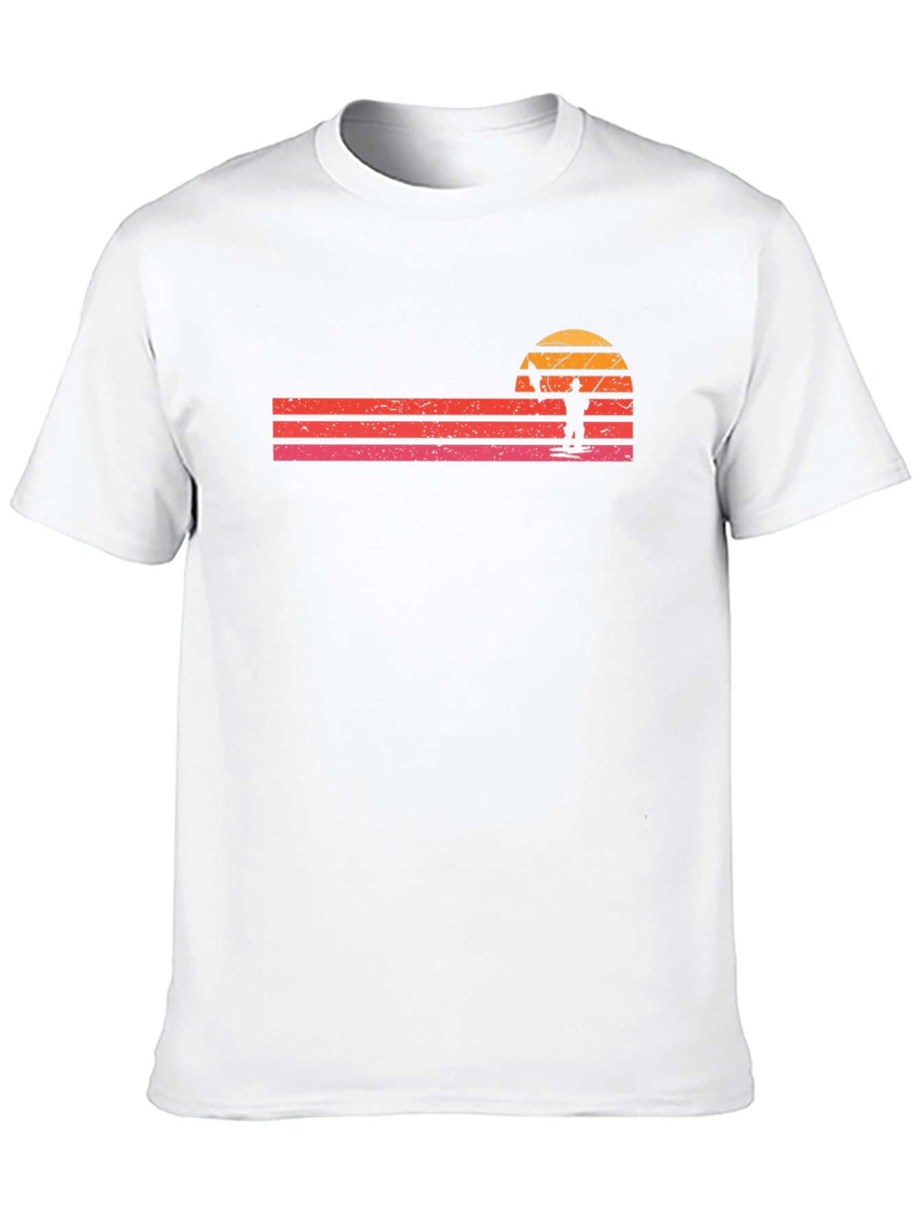 Black Retro Fishing Sunset T-Shirt - Black view 10