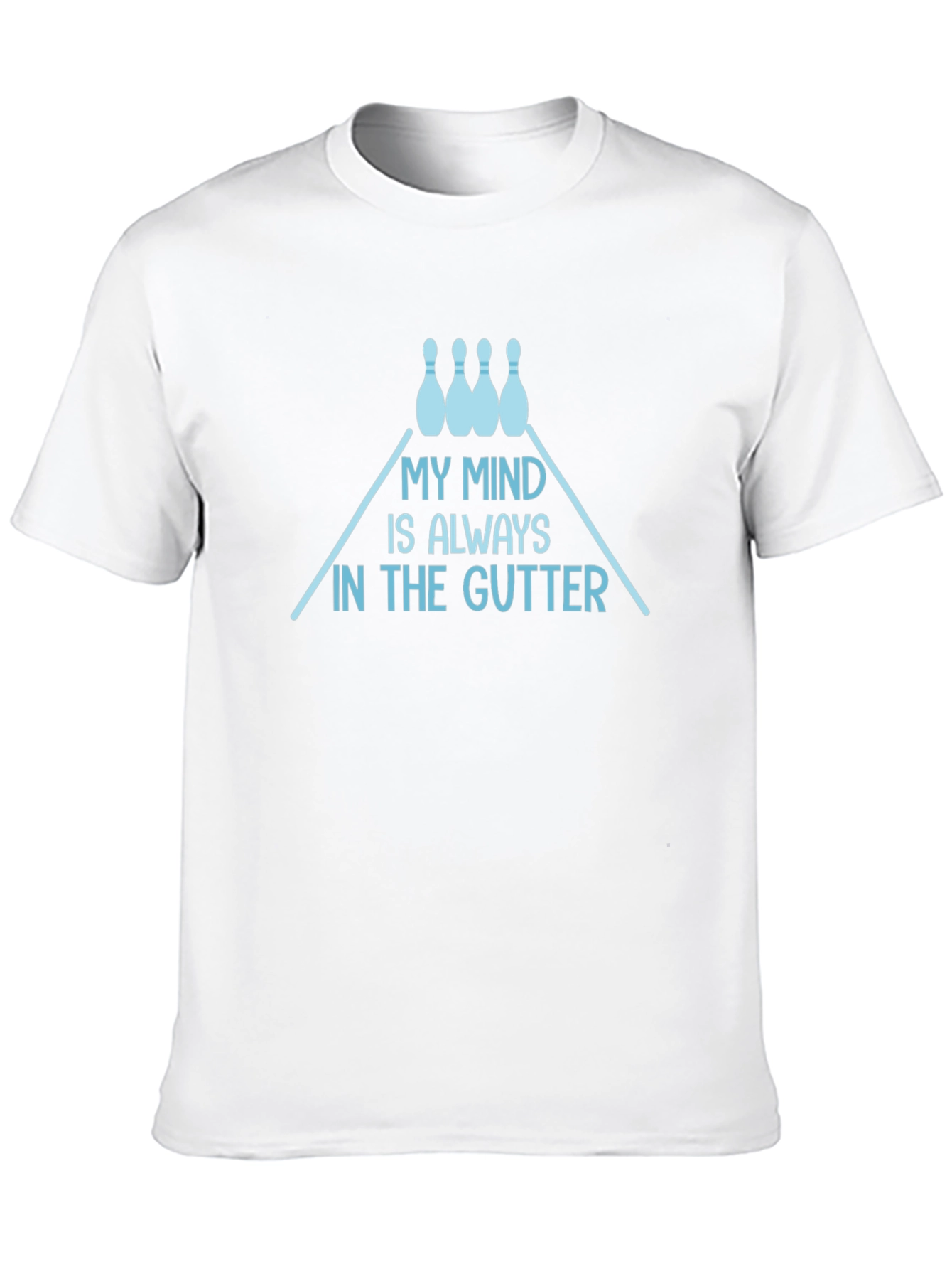 Black My Mind is Always in the Gutter Bowling T-Shirt view 10