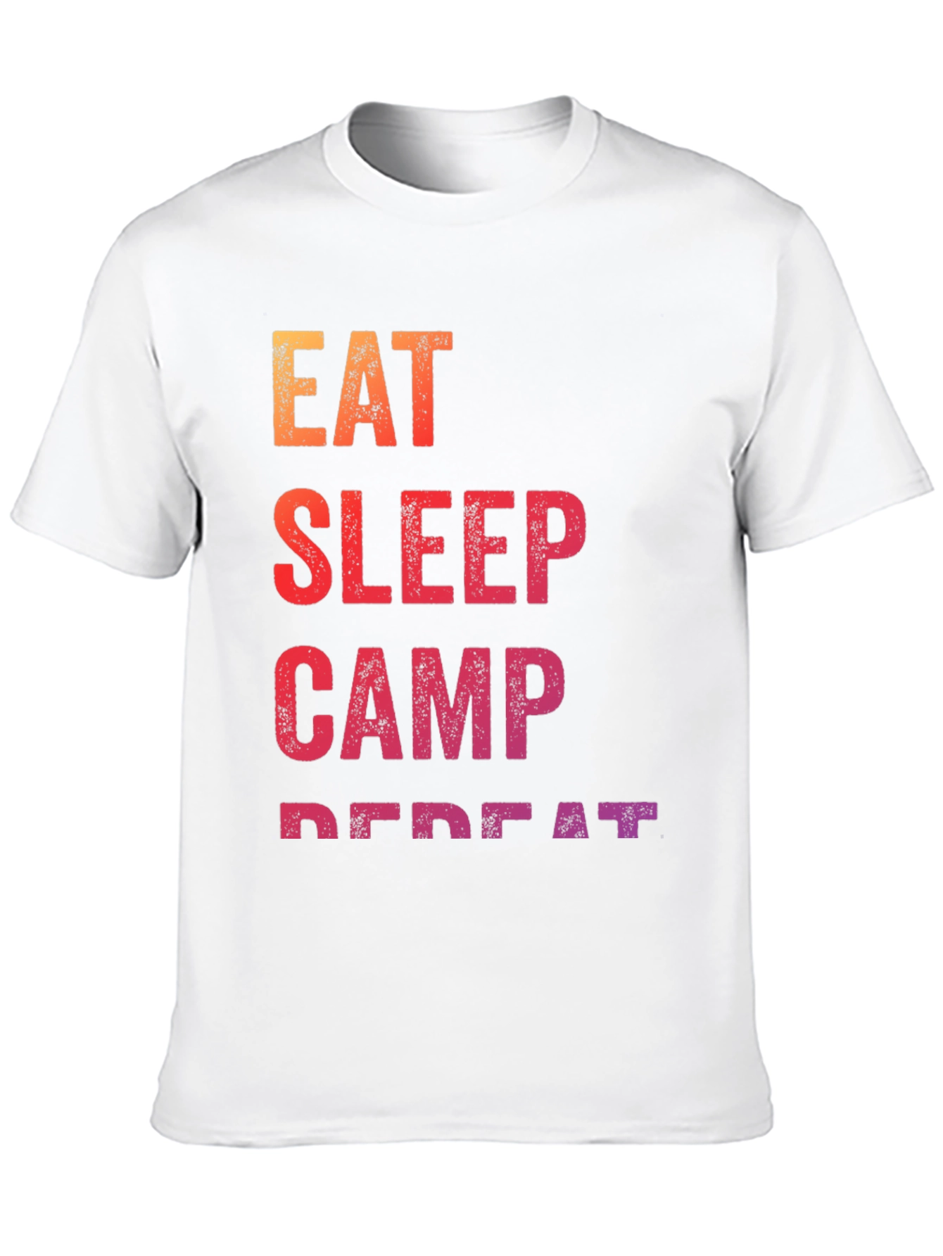 Black Eat Sleep Camp Repeat Graphic Tee view 10