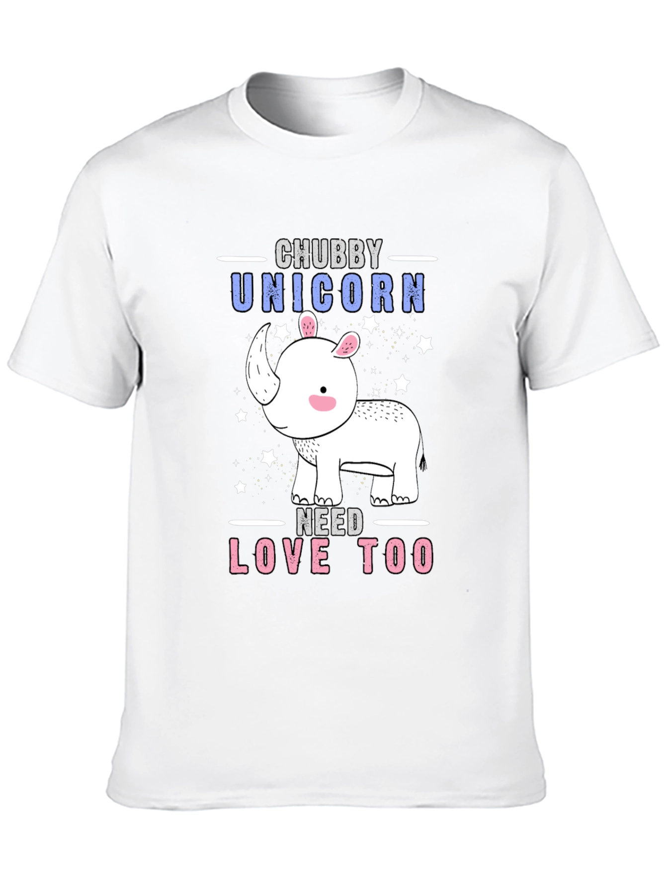 Black Chubby Unicorn Graphic Tee - Men's Black T-Shirt view 10