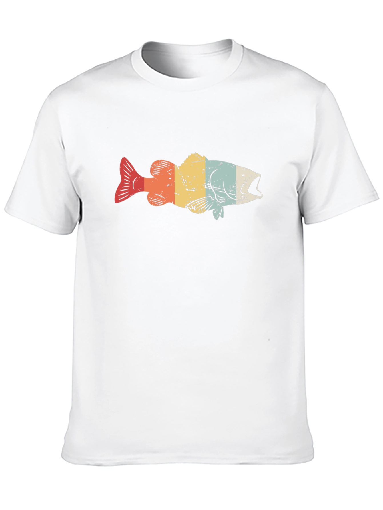 Black Retro Fish Graphic T-Shirt - Vintage Style Design view 10