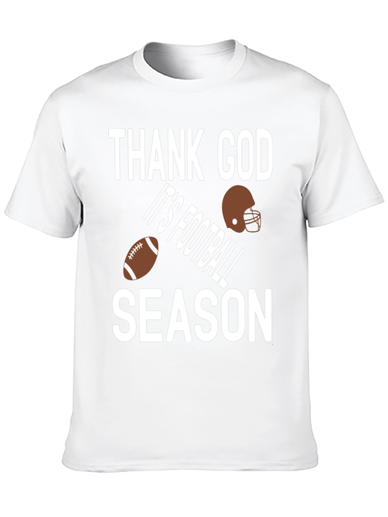 Black Thank God It's Football Season T-Shirt view 10