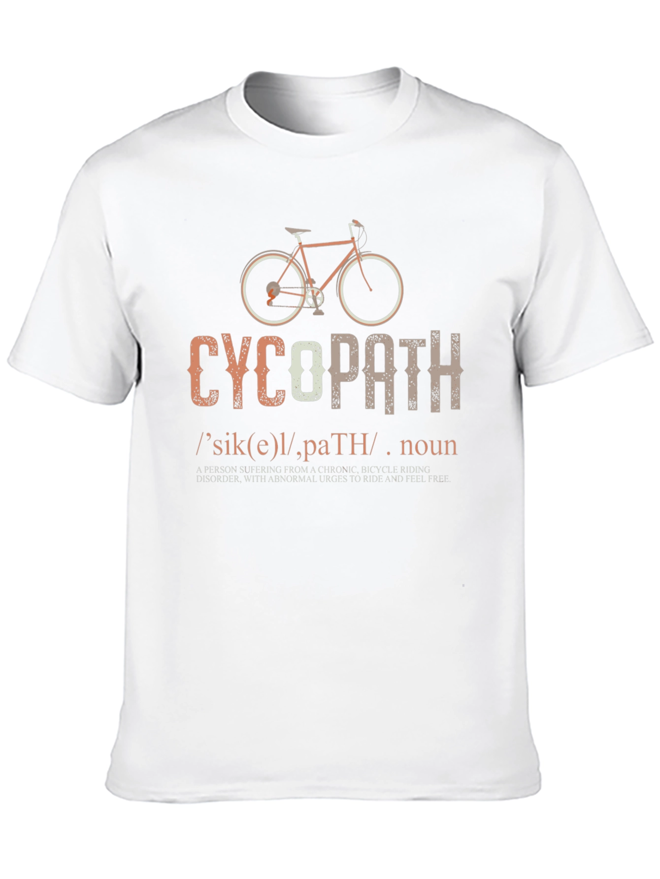 Black CycoPath Funny Cyclist T-Shirt view 10