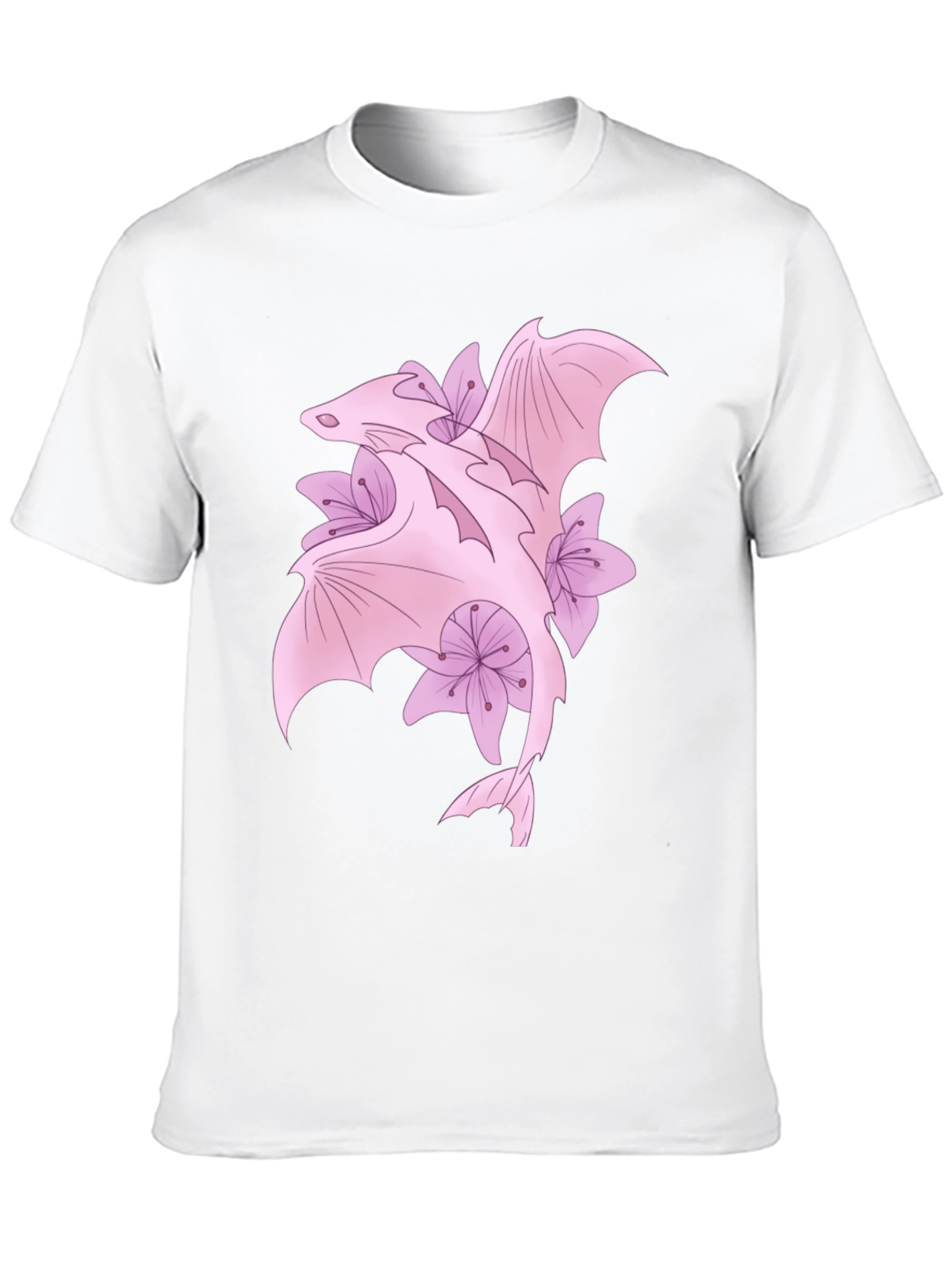 Black Dragon & Floral Graphic Tee view 10