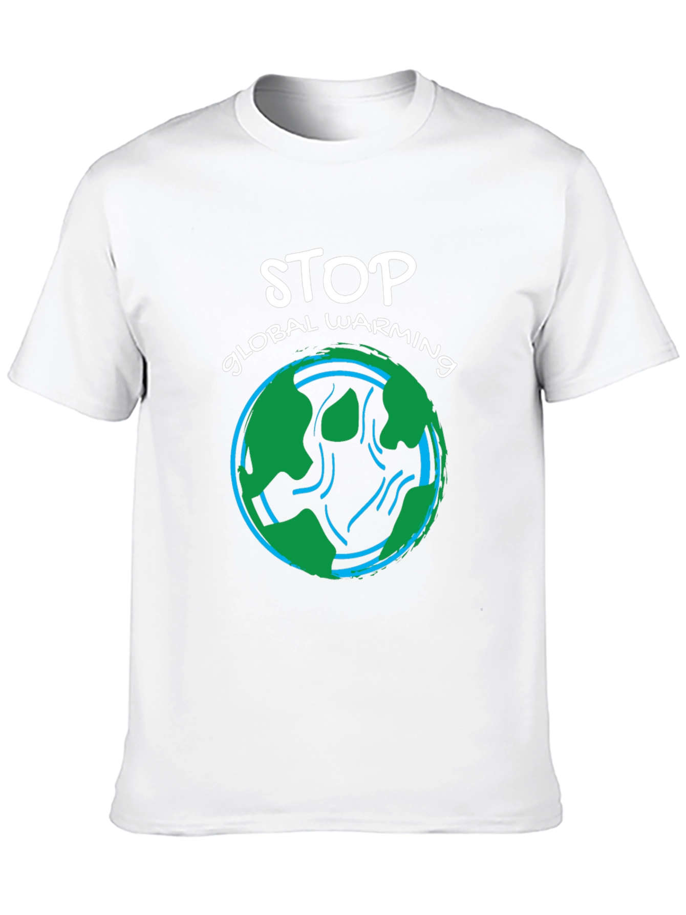 Black Stop Global Warming Graphic T-Shirt view 10