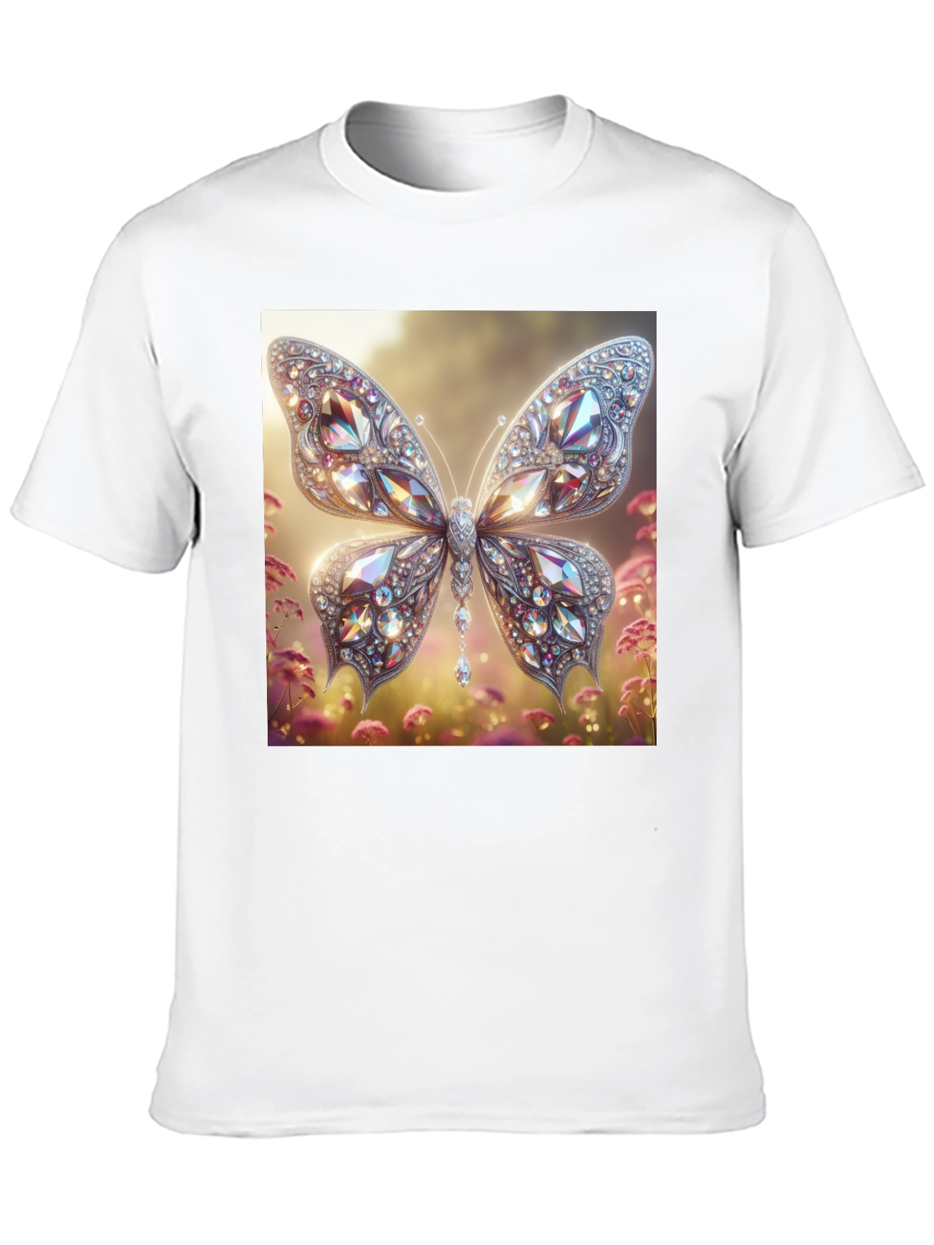 Black Diamond Butterfly Graphic Tee - Stylish Men's T-Shirt view 10