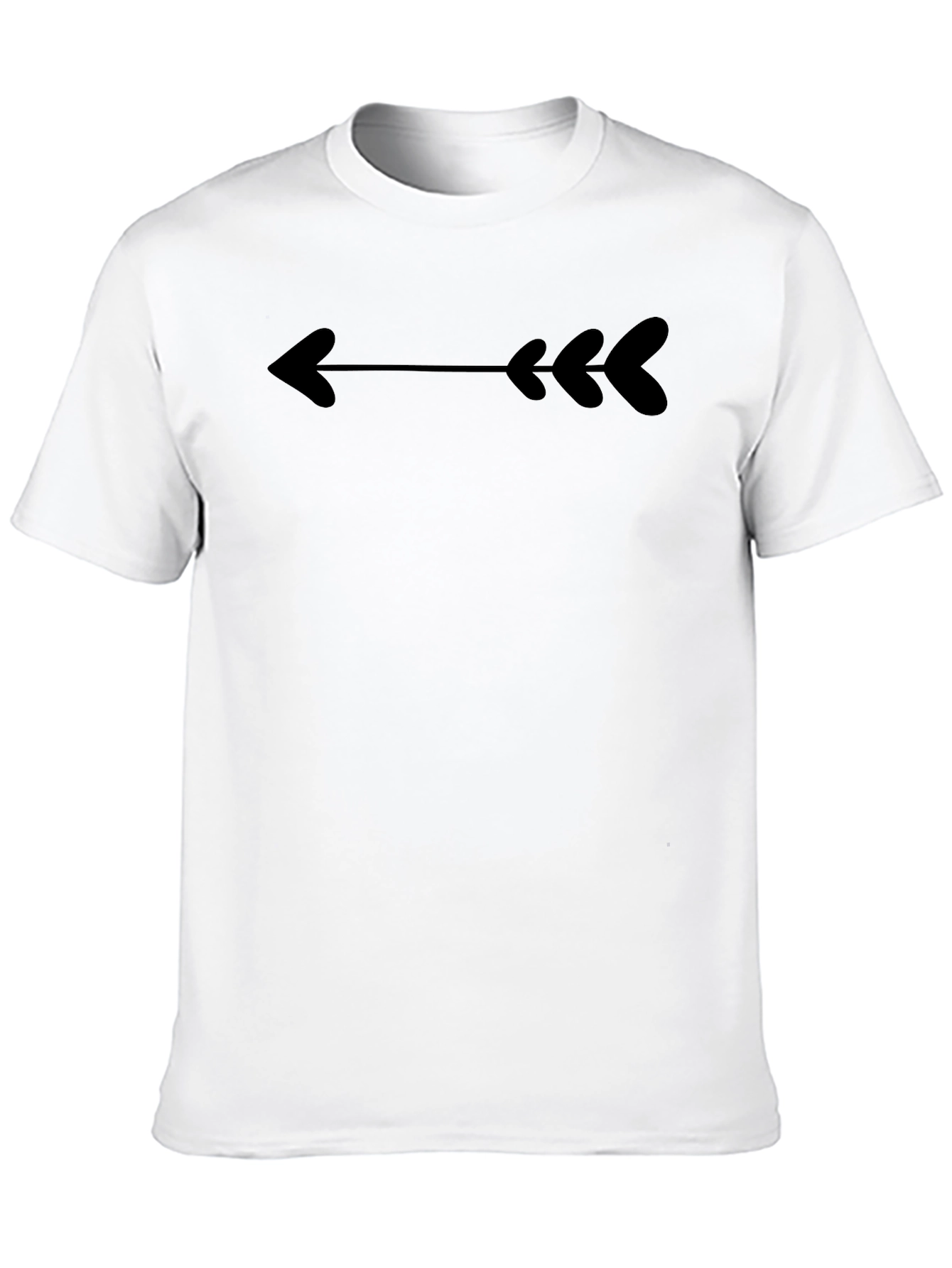 Black Heart Arrow Black T-Shirt view 10