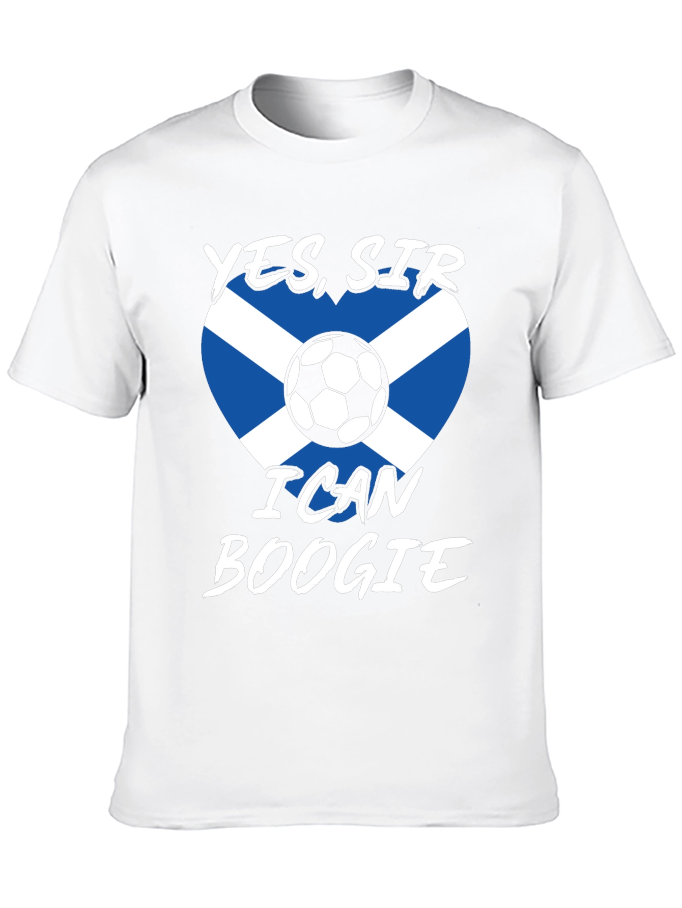 Black Scotland Flag Soccer T-Shirt - Yes Sir, I Can Boogie! view 10