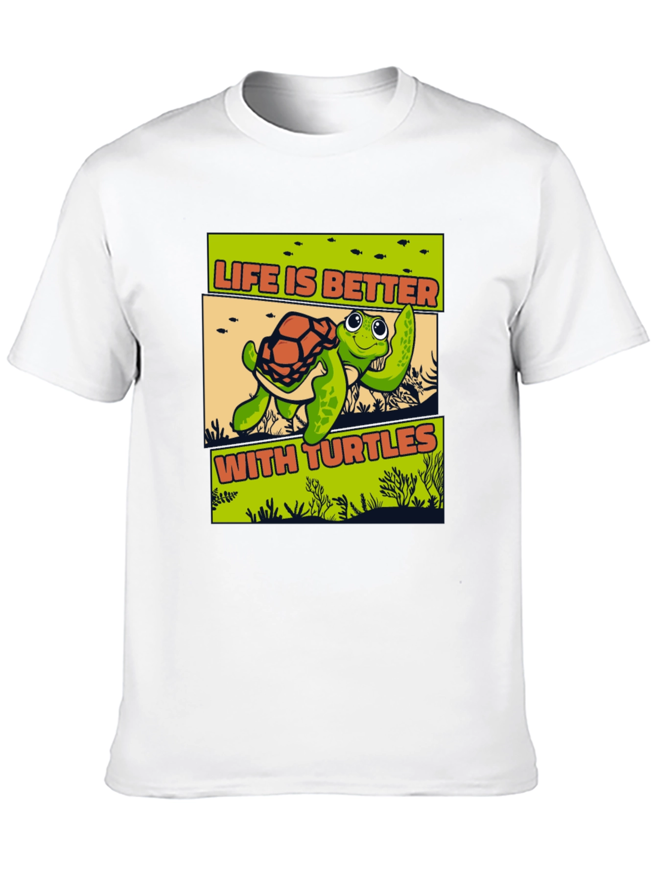 Black Life is Better with Turtles Black T-Shirt view 10