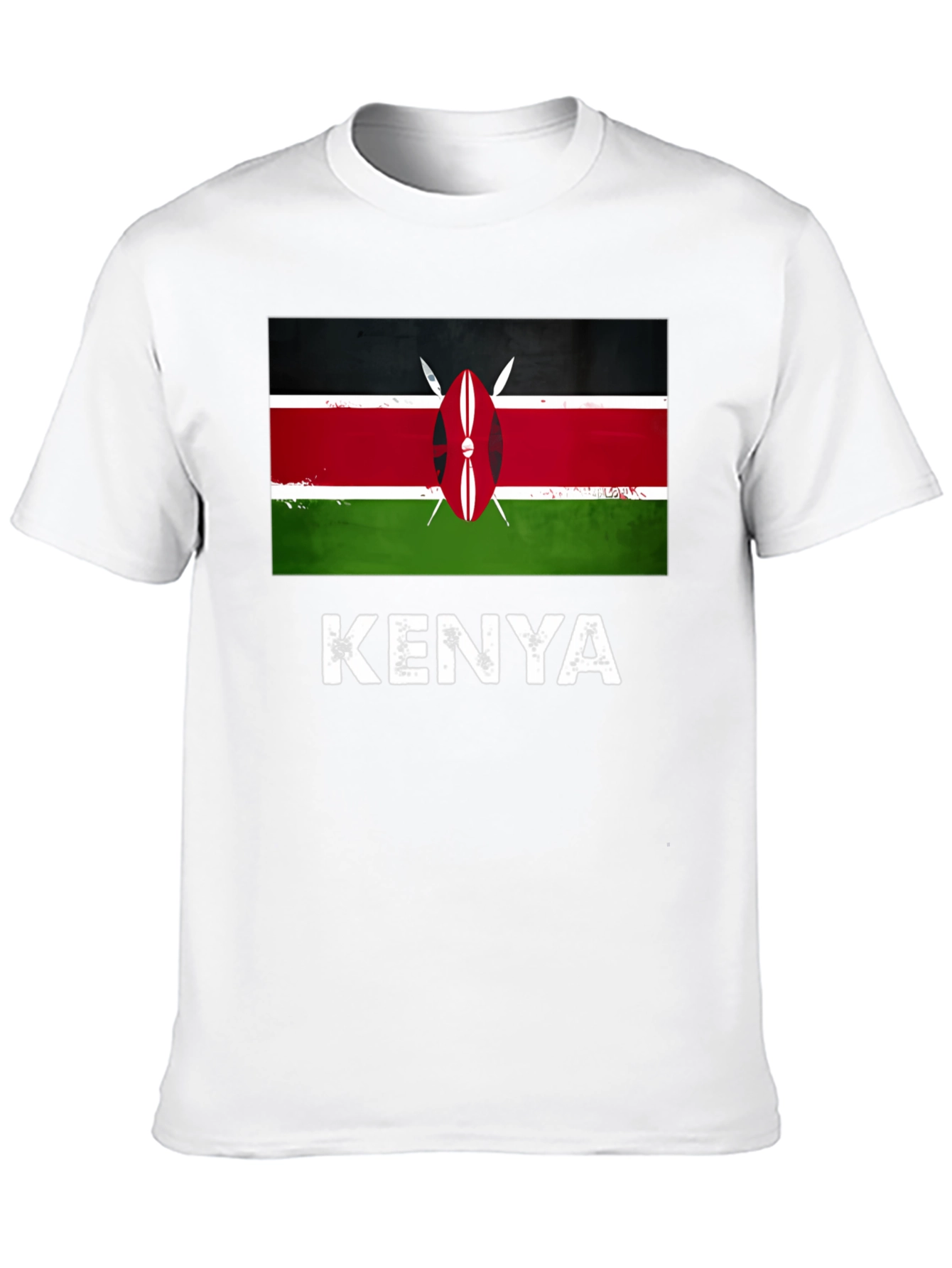 Kenya Flag T-Shirt - Black Graphic Tee - 10
