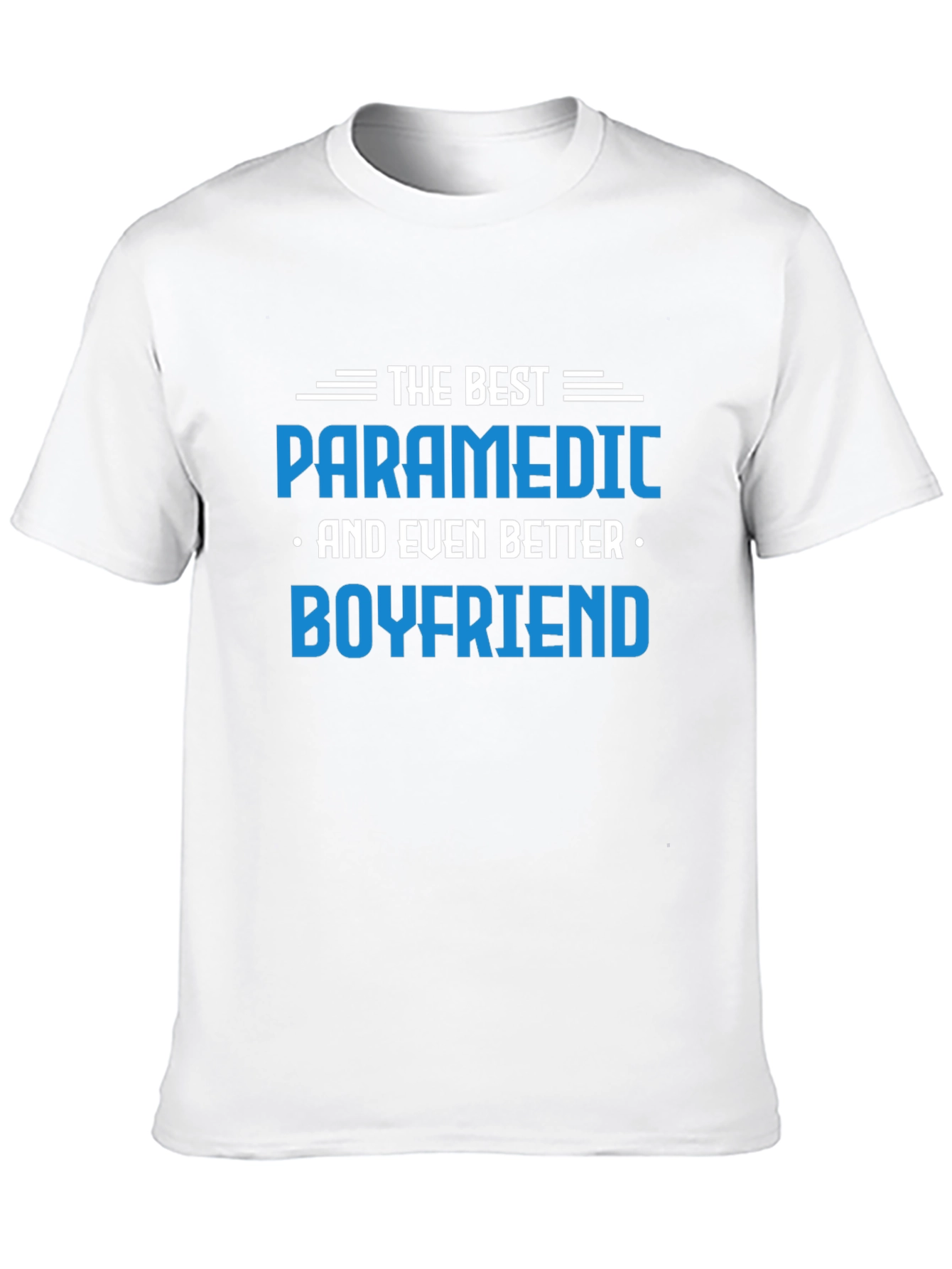Black Best Paramedic Boyfriend Graphic Tee - Black T-Shirt view 10