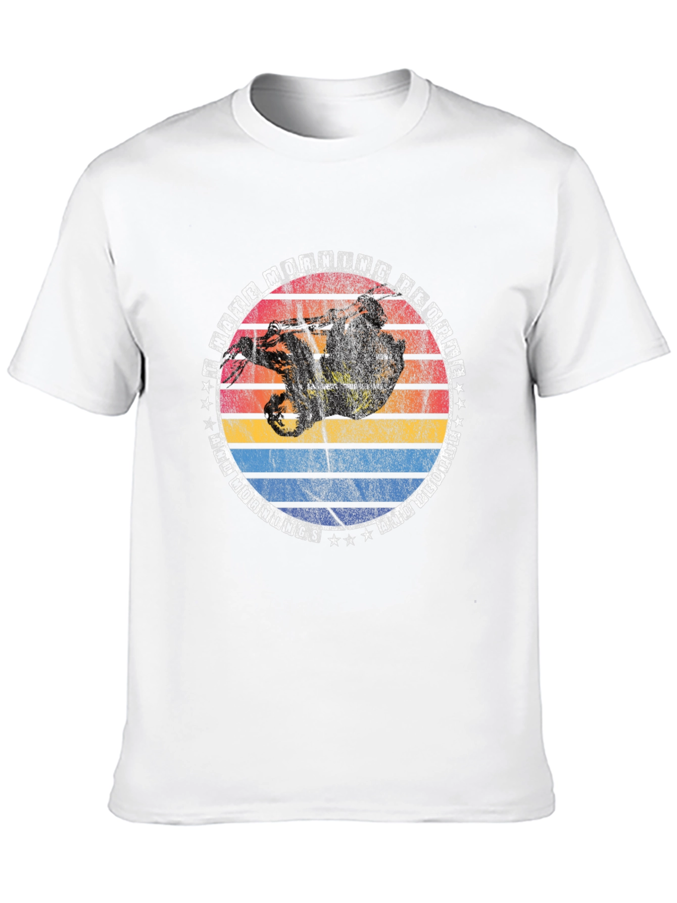 Black Retro Sloth T-Shirt - Cool Animal Graphic Tee view 10