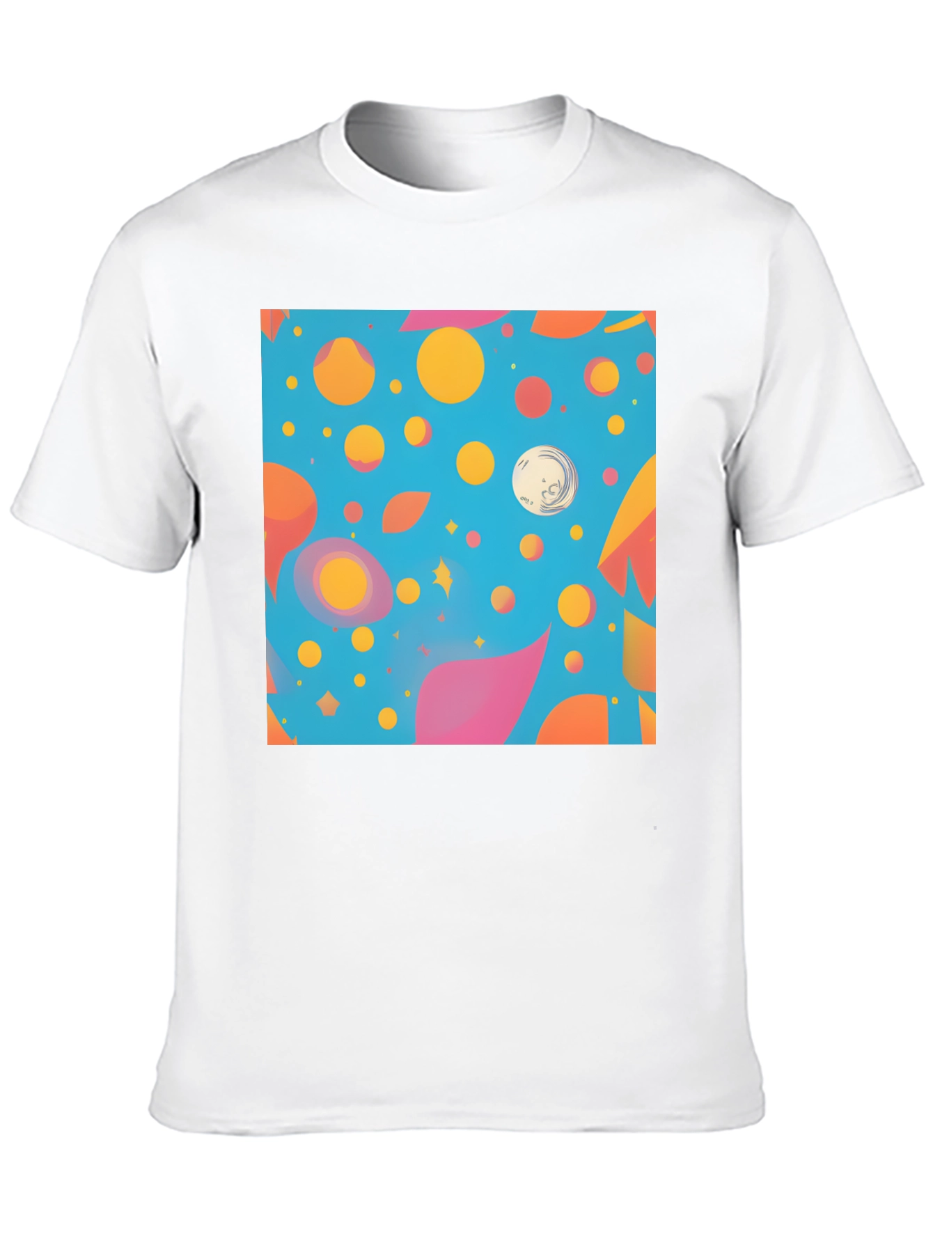 Black Funky Pattern T-Shirt: Colorful Abstract Design view 10