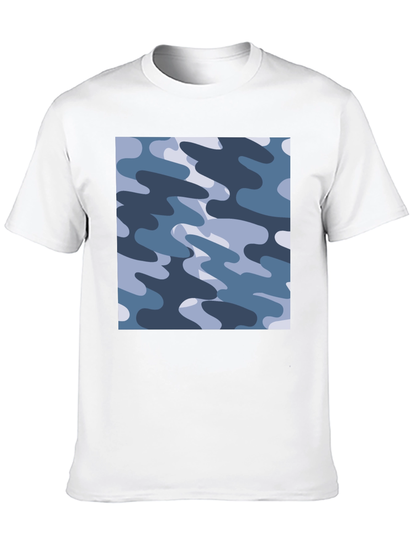 Black Men's Black Camouflage Print T-Shirt view 10