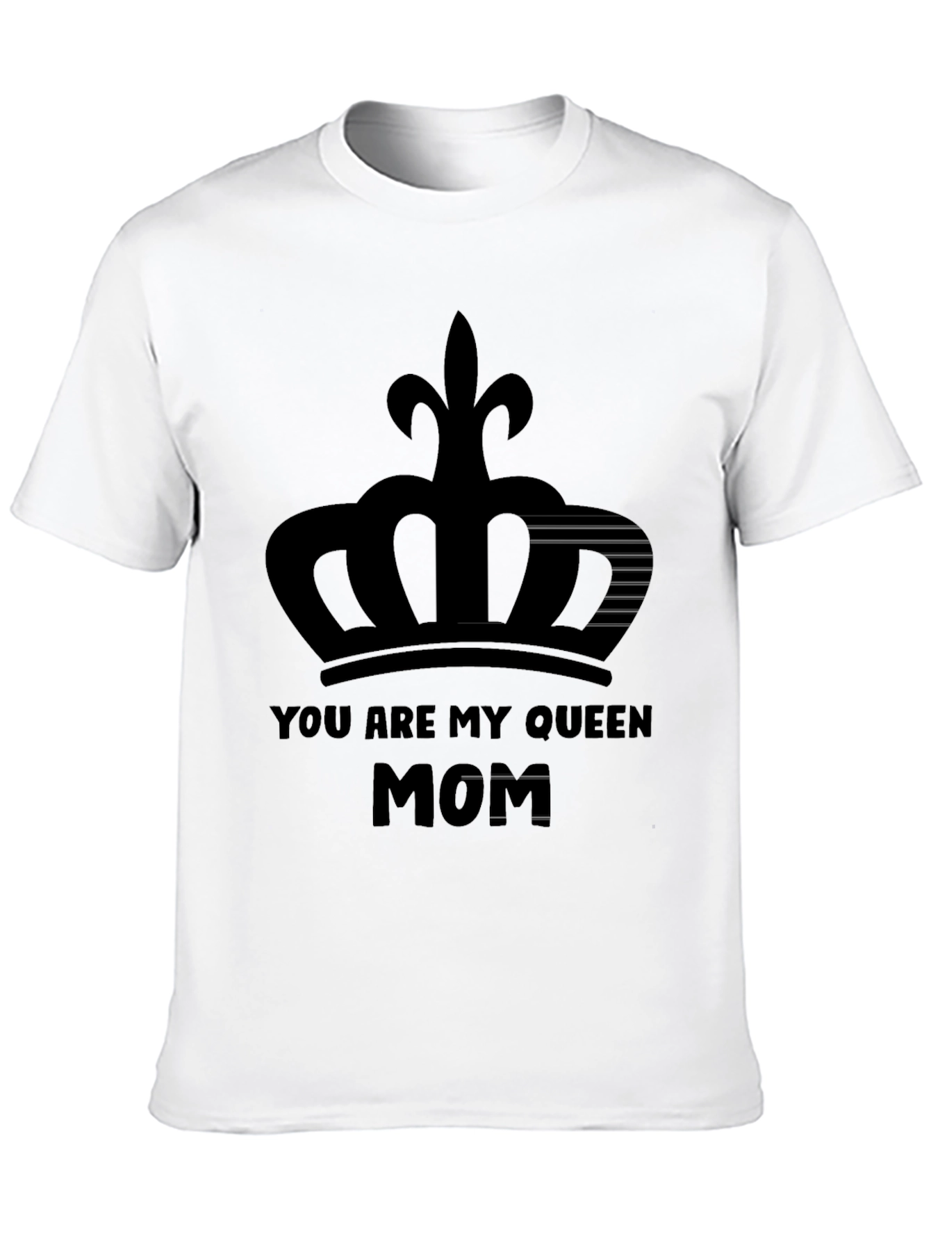 Black You Are My Queen Mom Black Graphic T-Shirt view 10