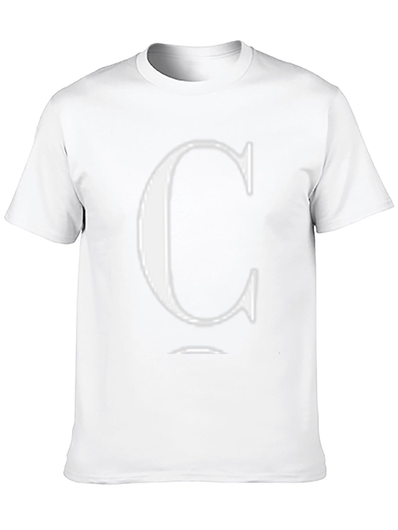 Black Bold 'C' Graphic Tee - Stylish Unisex Black T-Shirt view 10