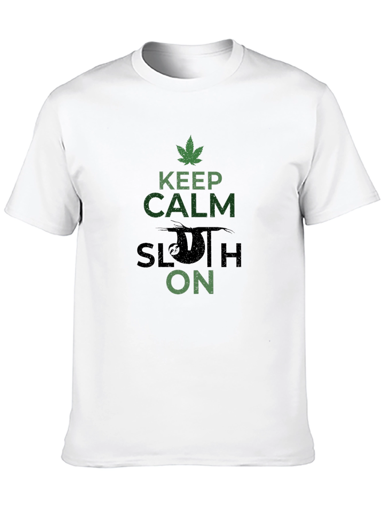 Black Keep Calm Sloth On T-Shirt - Relaxed Fit view 10