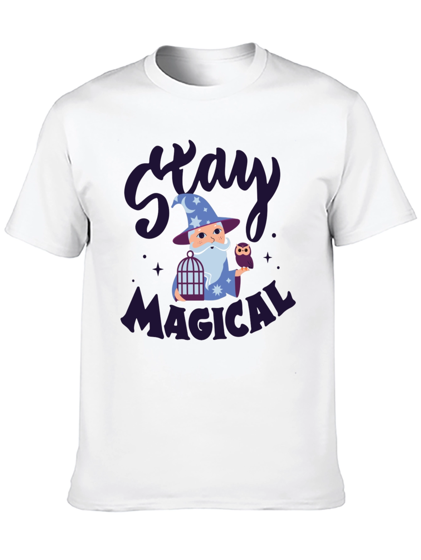 Black Stay Magical Wizard Graphic Tee Shirt view 10