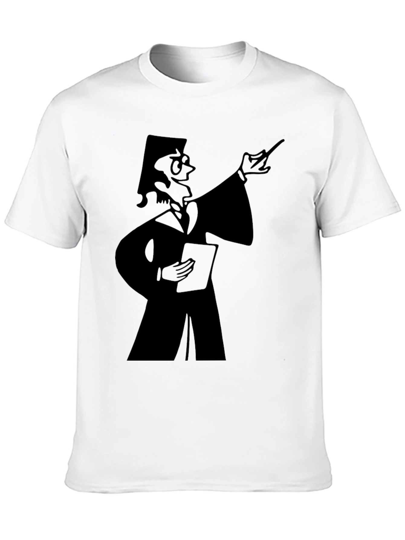 Professor Graphic Tee - Black Cotton T-Shirt - 10
