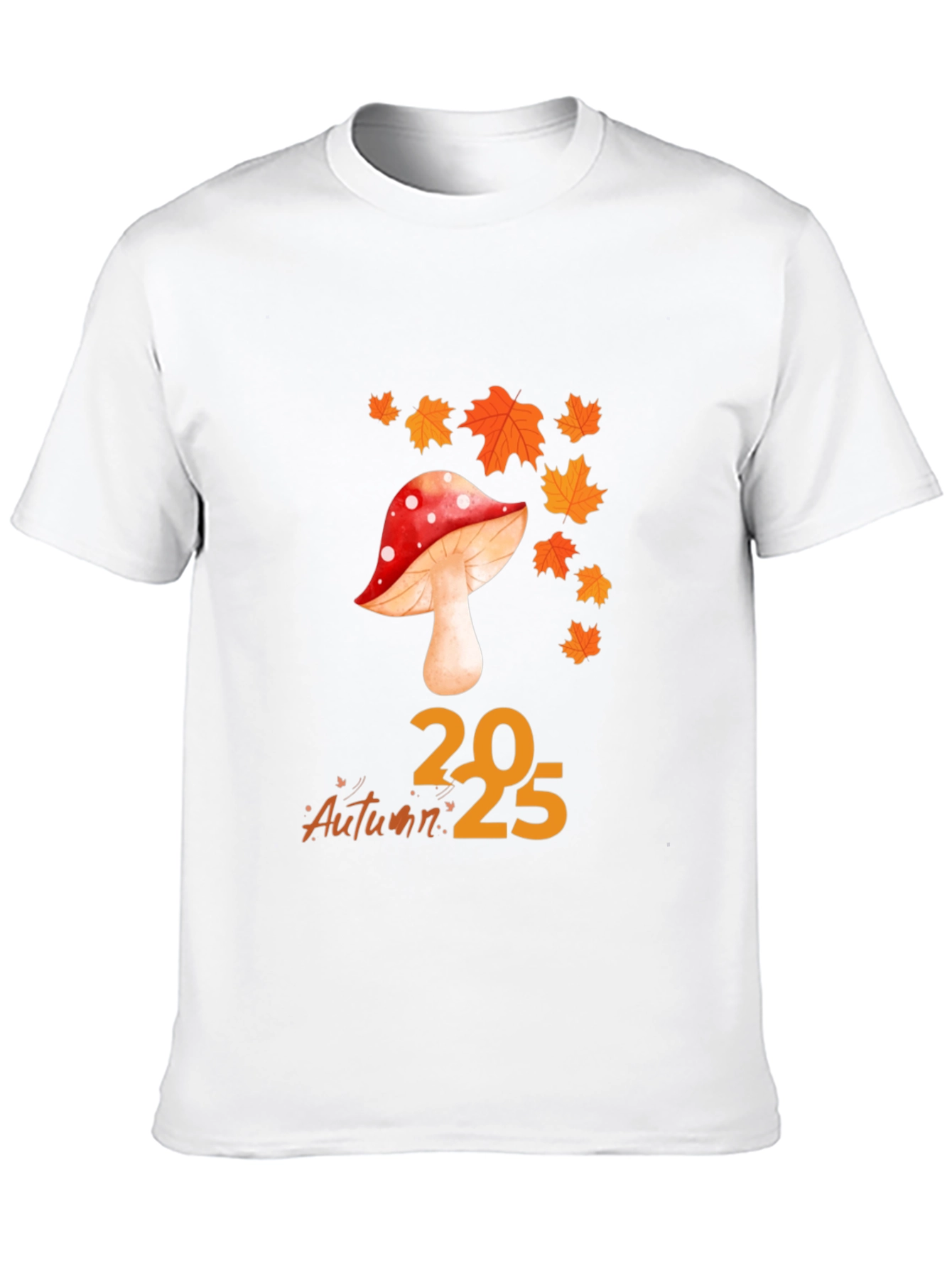 Black Autumn Mushroom Graphic Tee - Comfortable Everyday Wear view 10