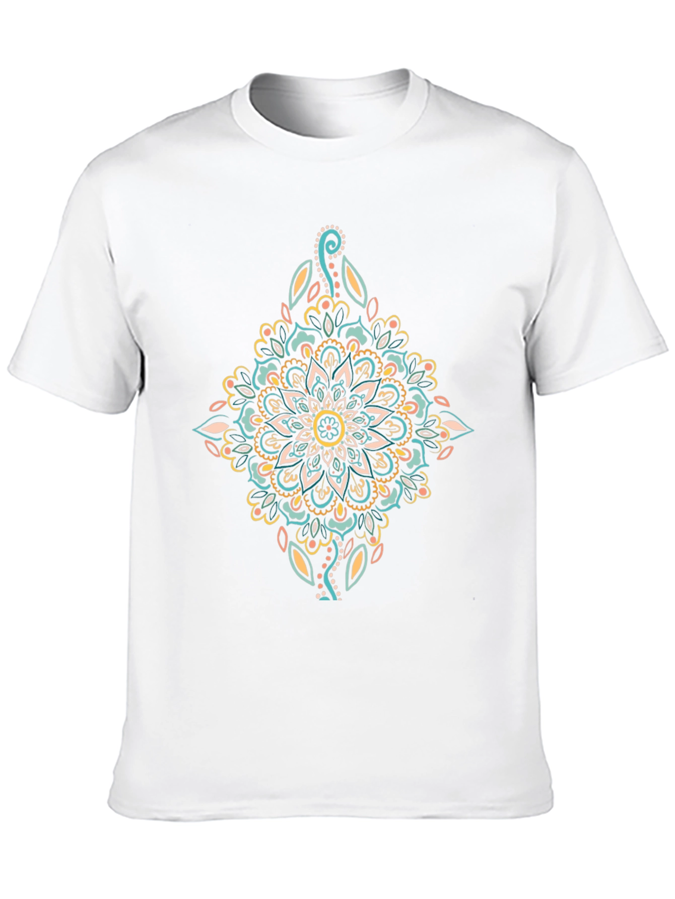 Black Mandala Graphic Print Black T-Shirt view 10
