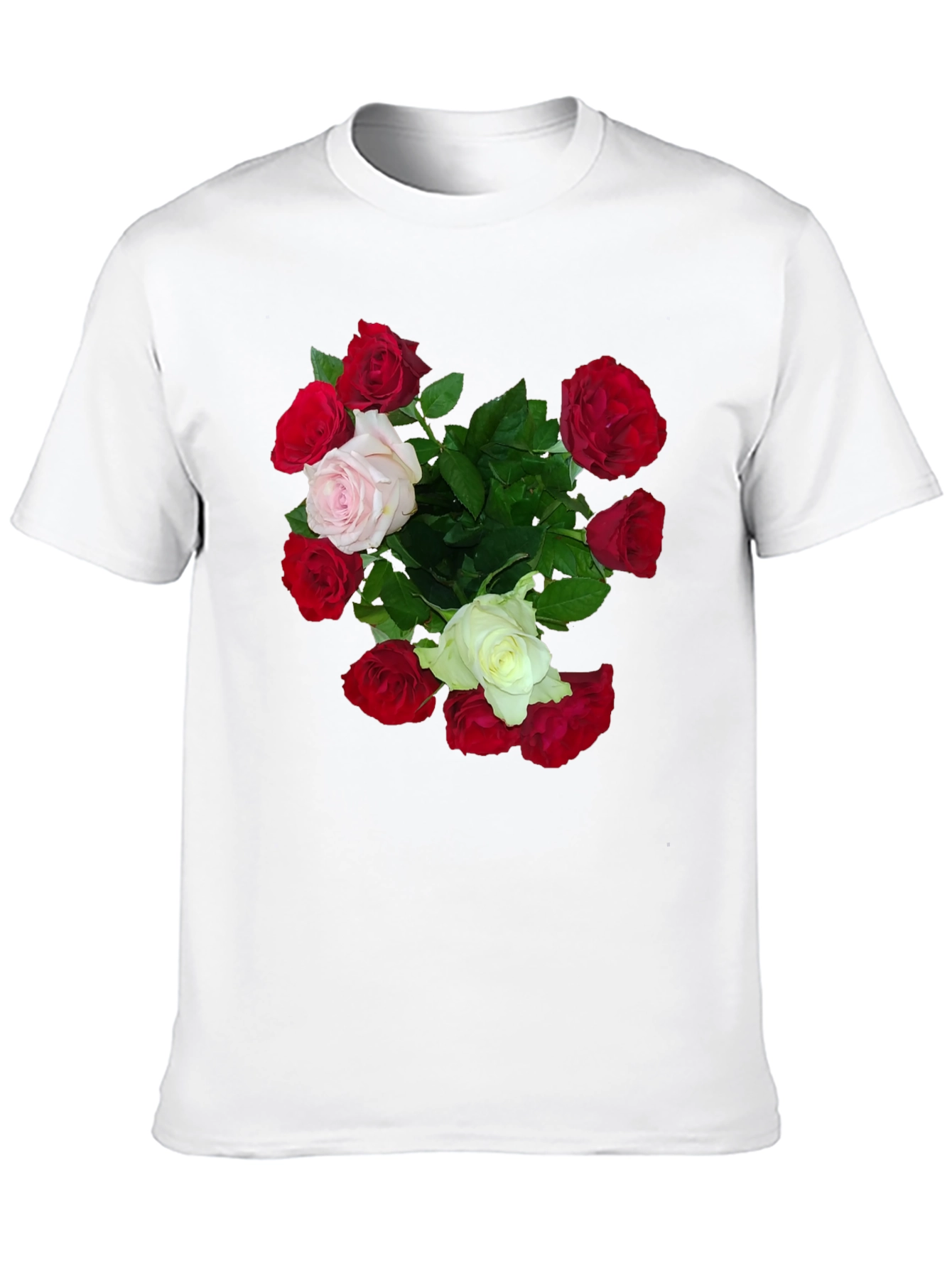 Black Floral Bouquet Graphic Tee - Classic Fit Black T-Shirt view 10