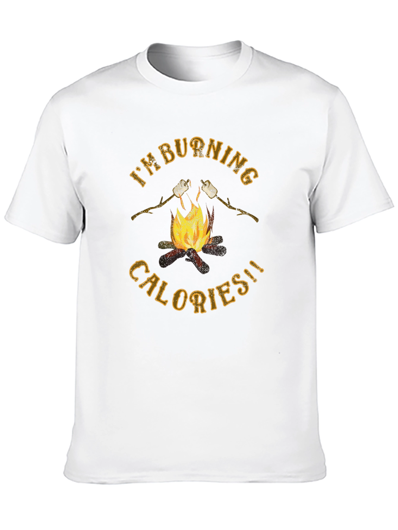 Burning Calories Marshmallow Campfire Graphic Tee - 10