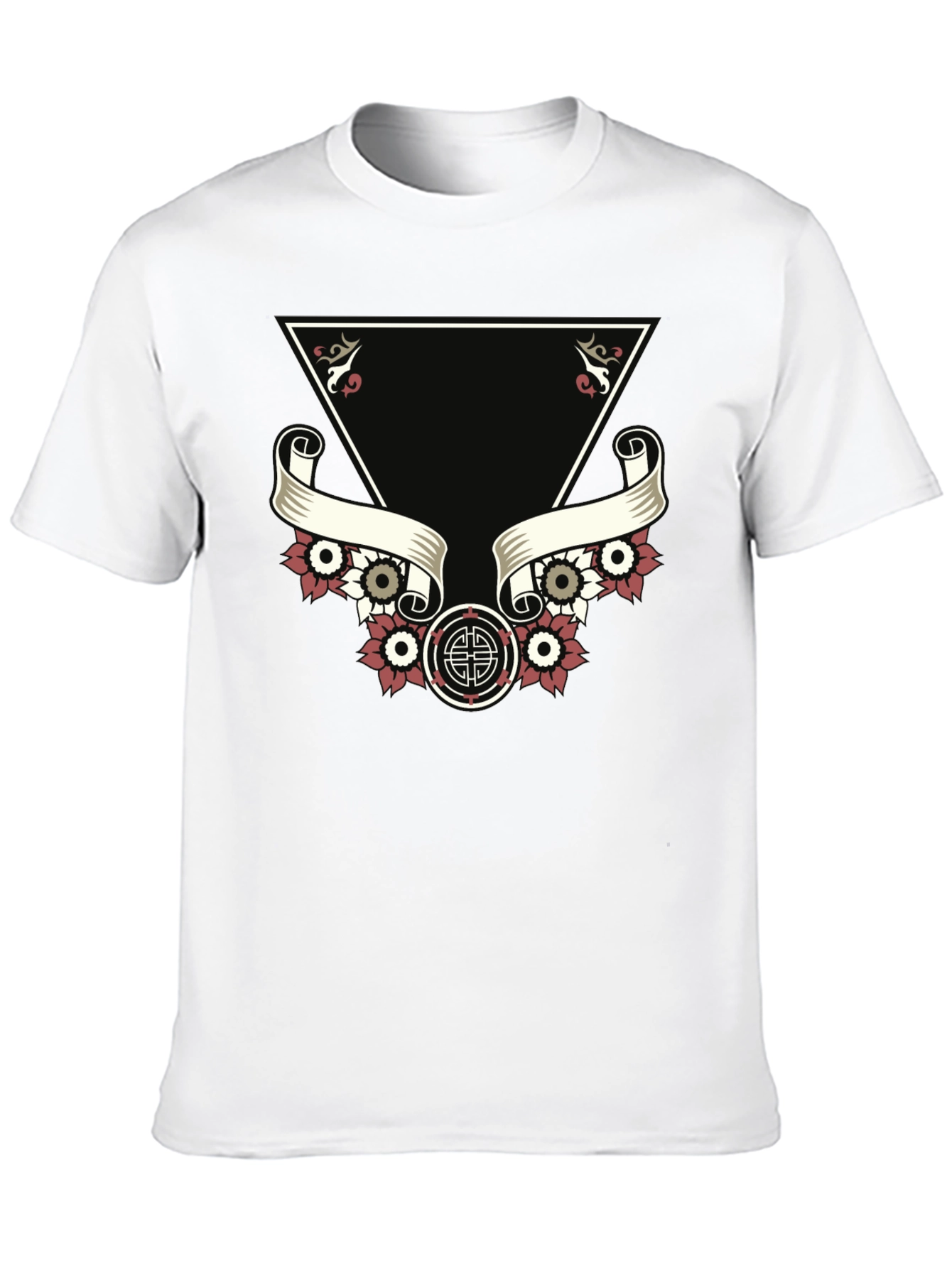 Black Stylish Black Tee with Unique Tattoo-Inspired Graphic view 10