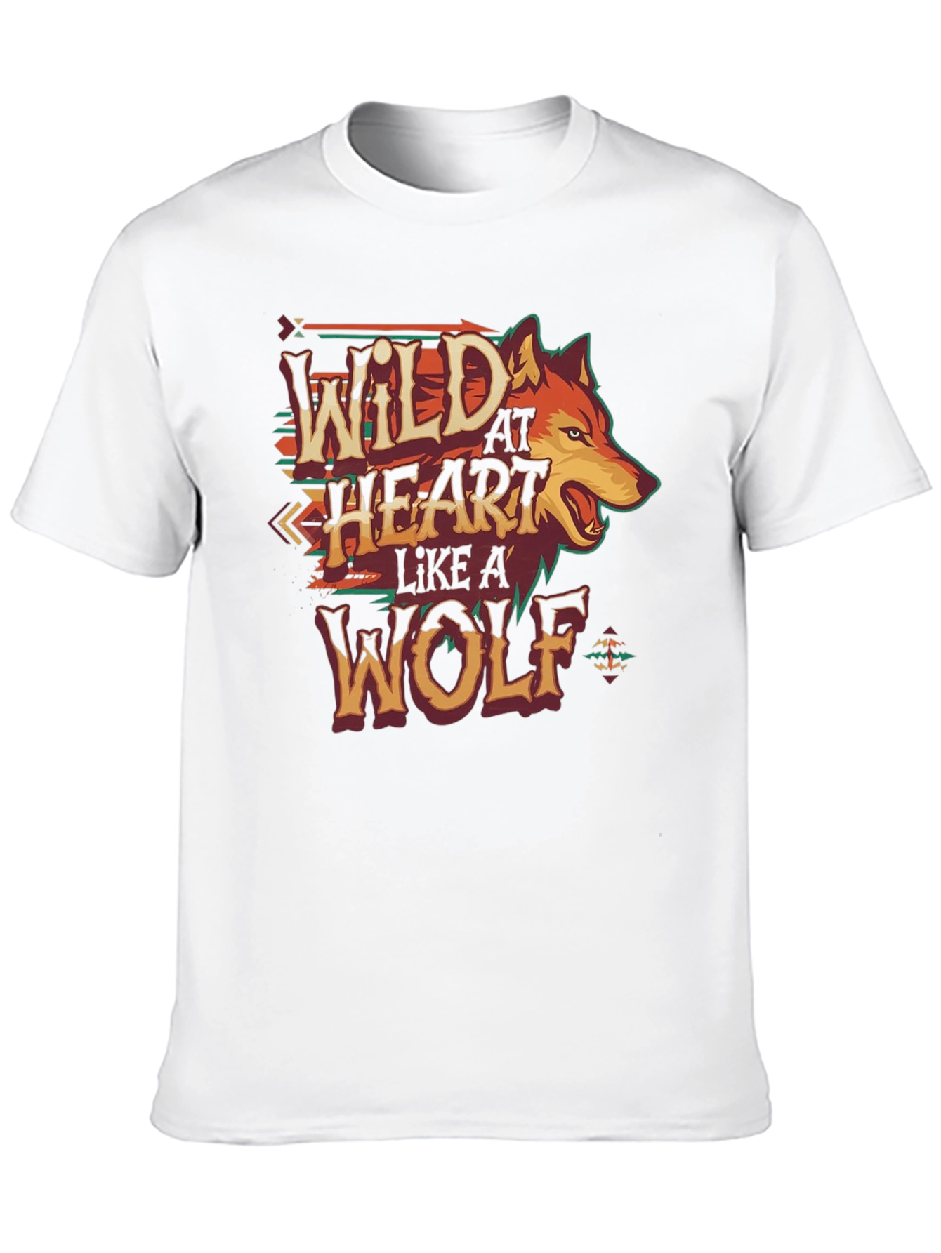 Black Wild at Heart Wolf Graphic T-Shirt view 10