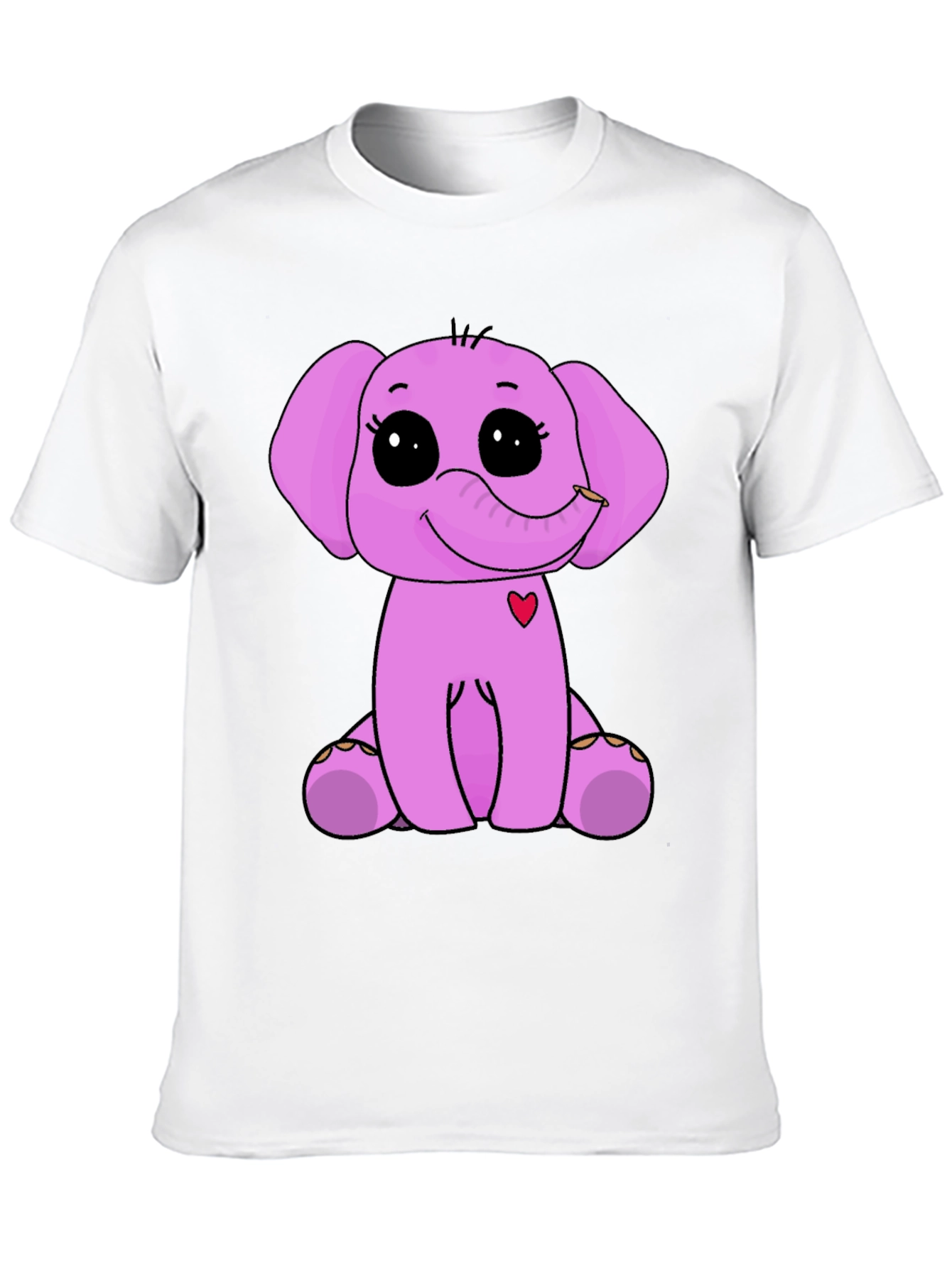 Black Cute Elephant Graphic Tee - Black view 10