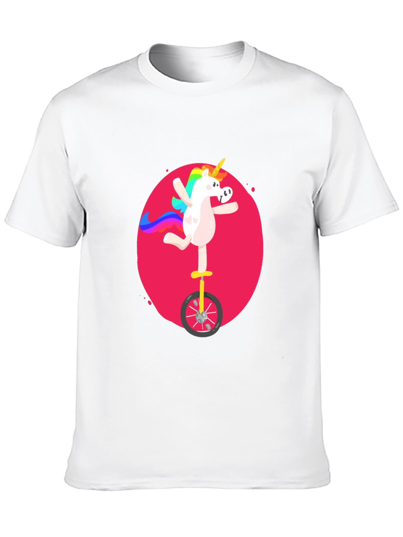 Black Unicorn Unicycle Black T-Shirt view 10