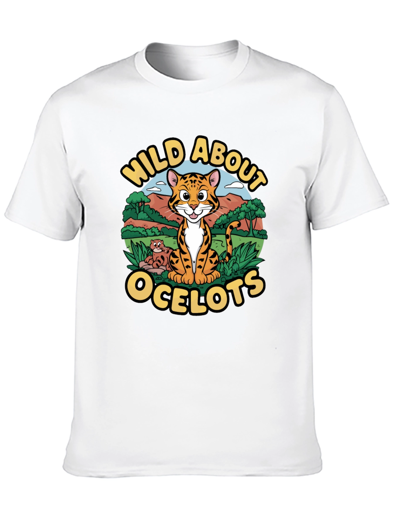 Black Wild About Ocelots Graphic T-Shirt view 10