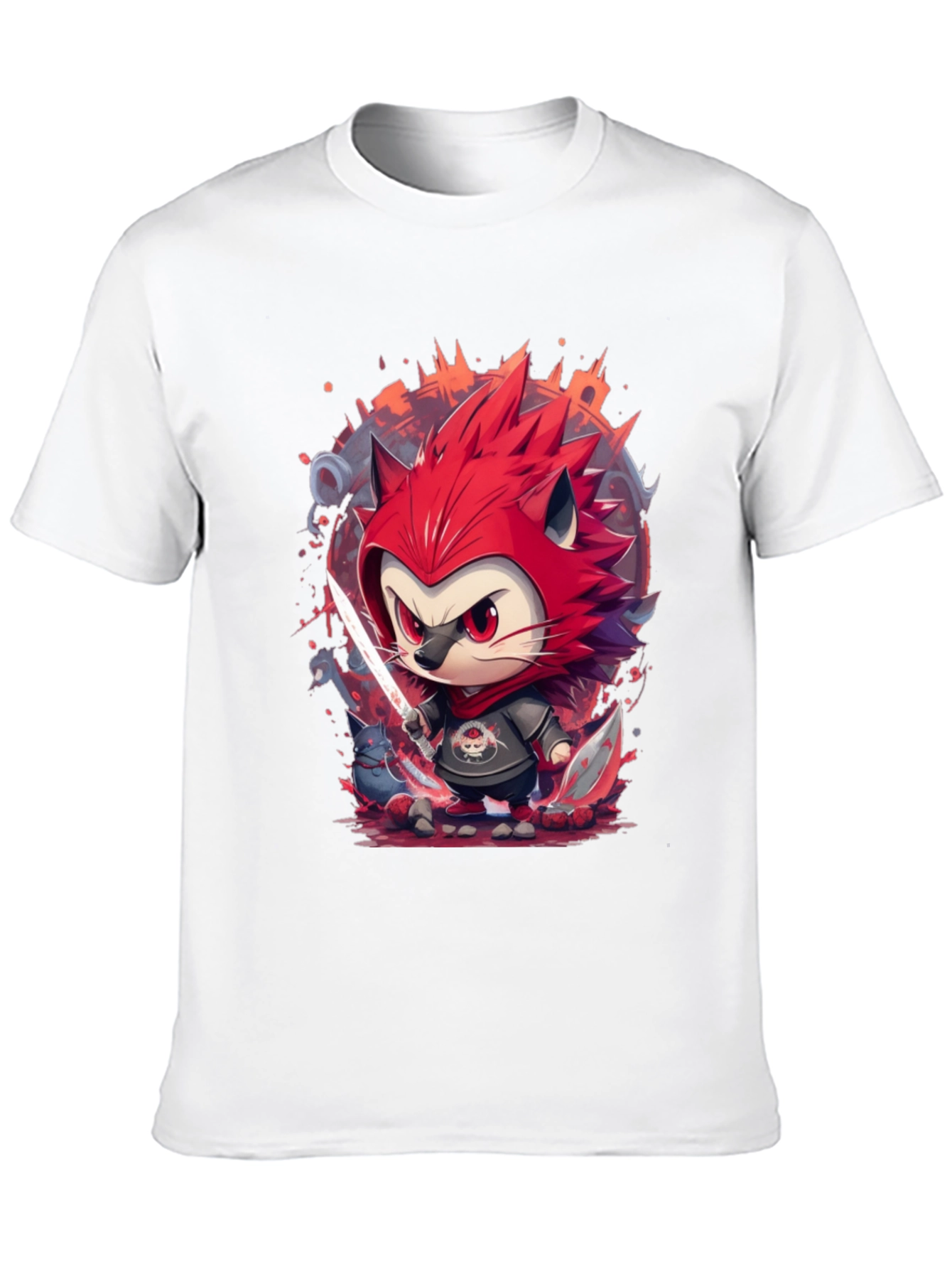 Black Ninja Cat Graphic Tee view 10