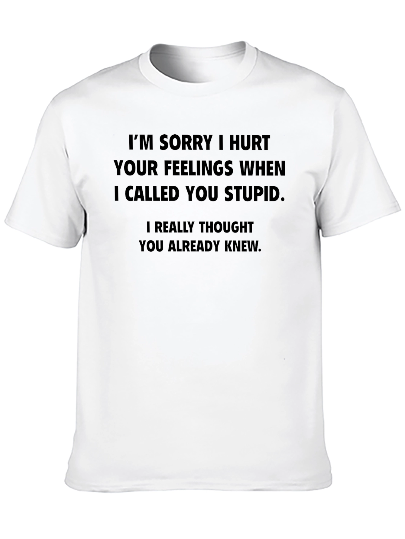 Black Sarcastic Apology T-Shirt - I Called You Stupid view 10